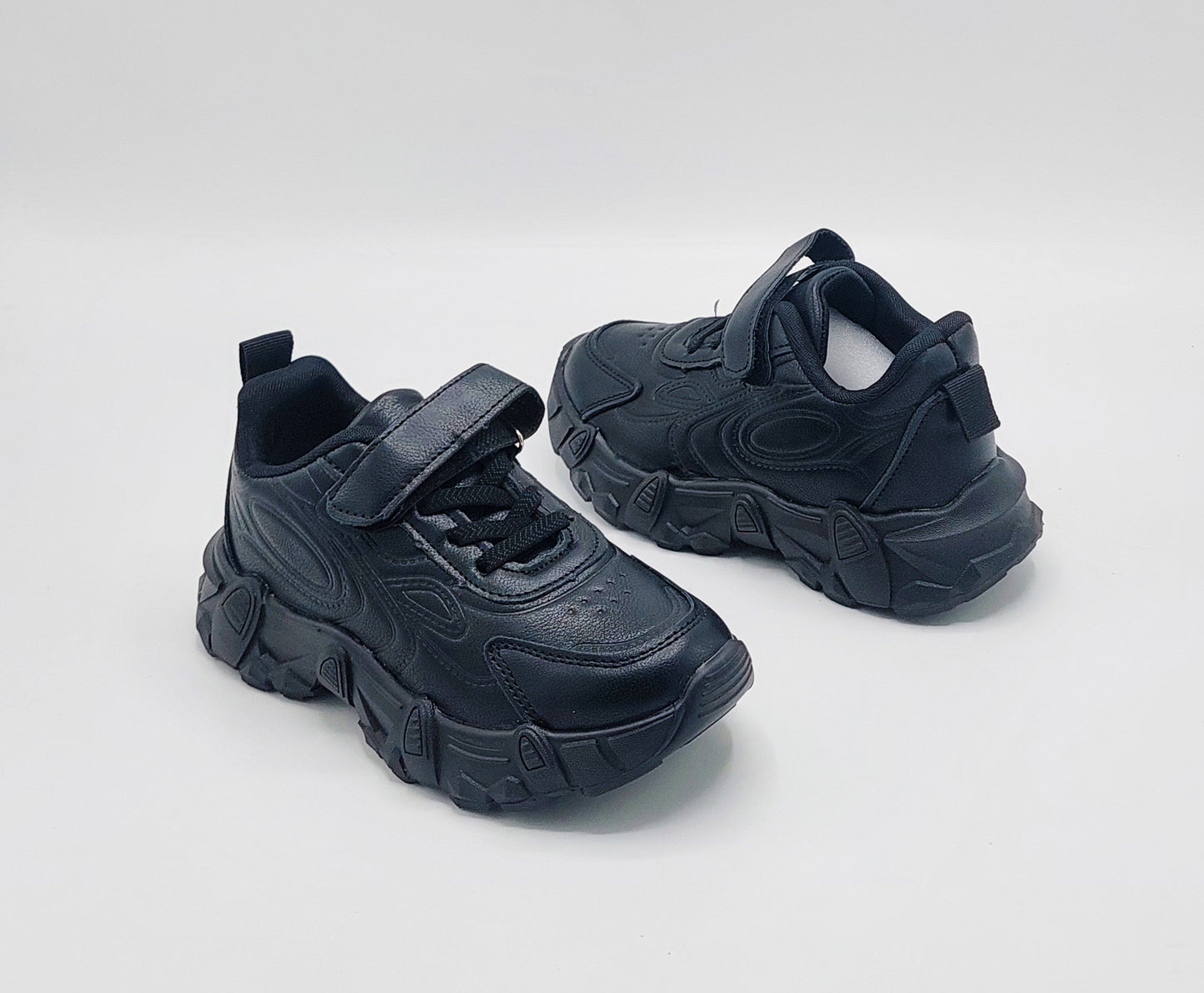 Premium Quality Soft Sole Black Sneakers for Kids - YB661