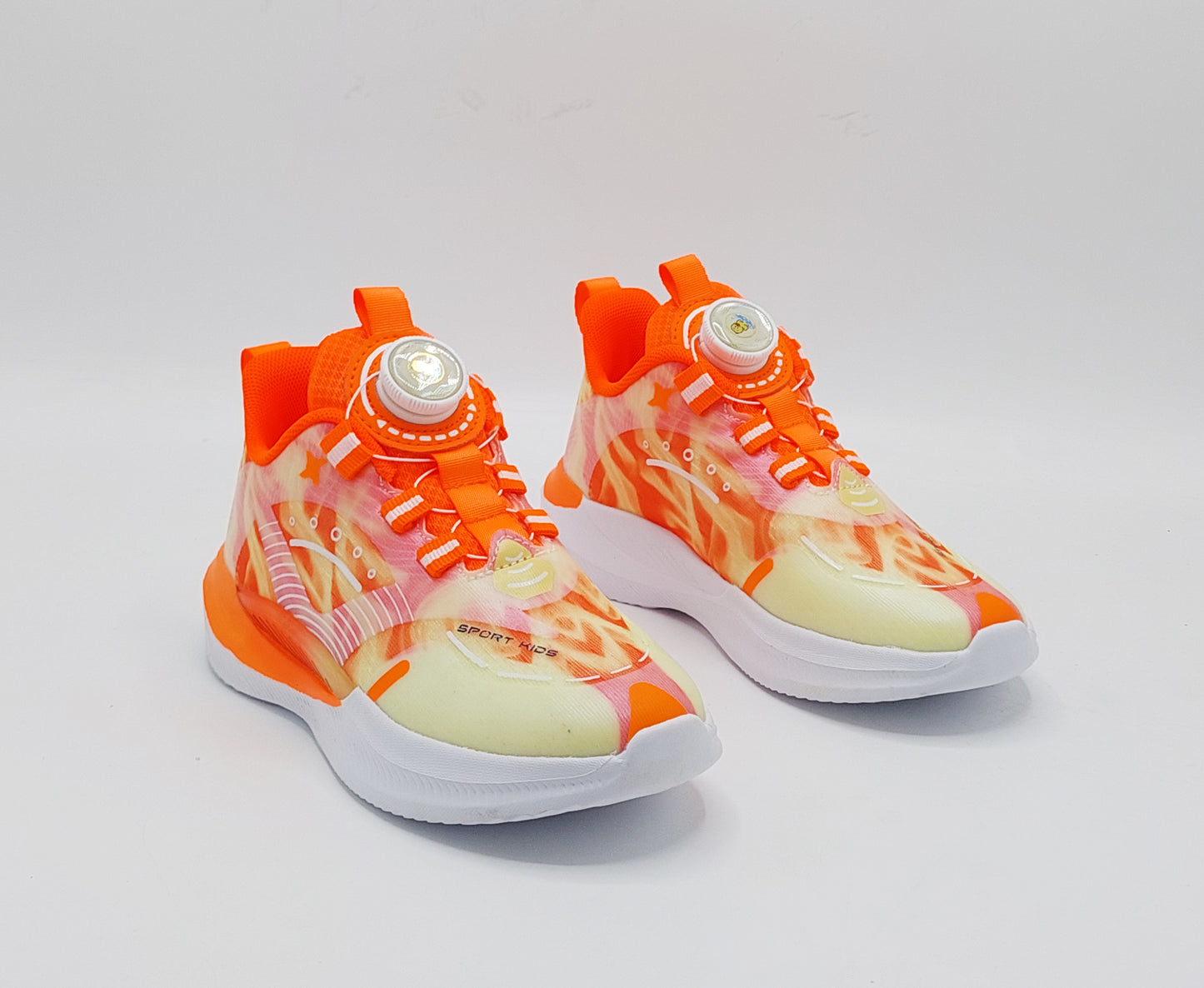 Premium Quality Light-Weight Autolace Sneakers for Kids - W63606 (Orange)