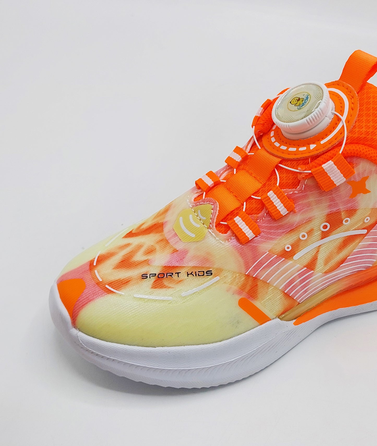 Premium Quality Light-Weight Autolace Sneakers for Kids - W63606 (Orange)