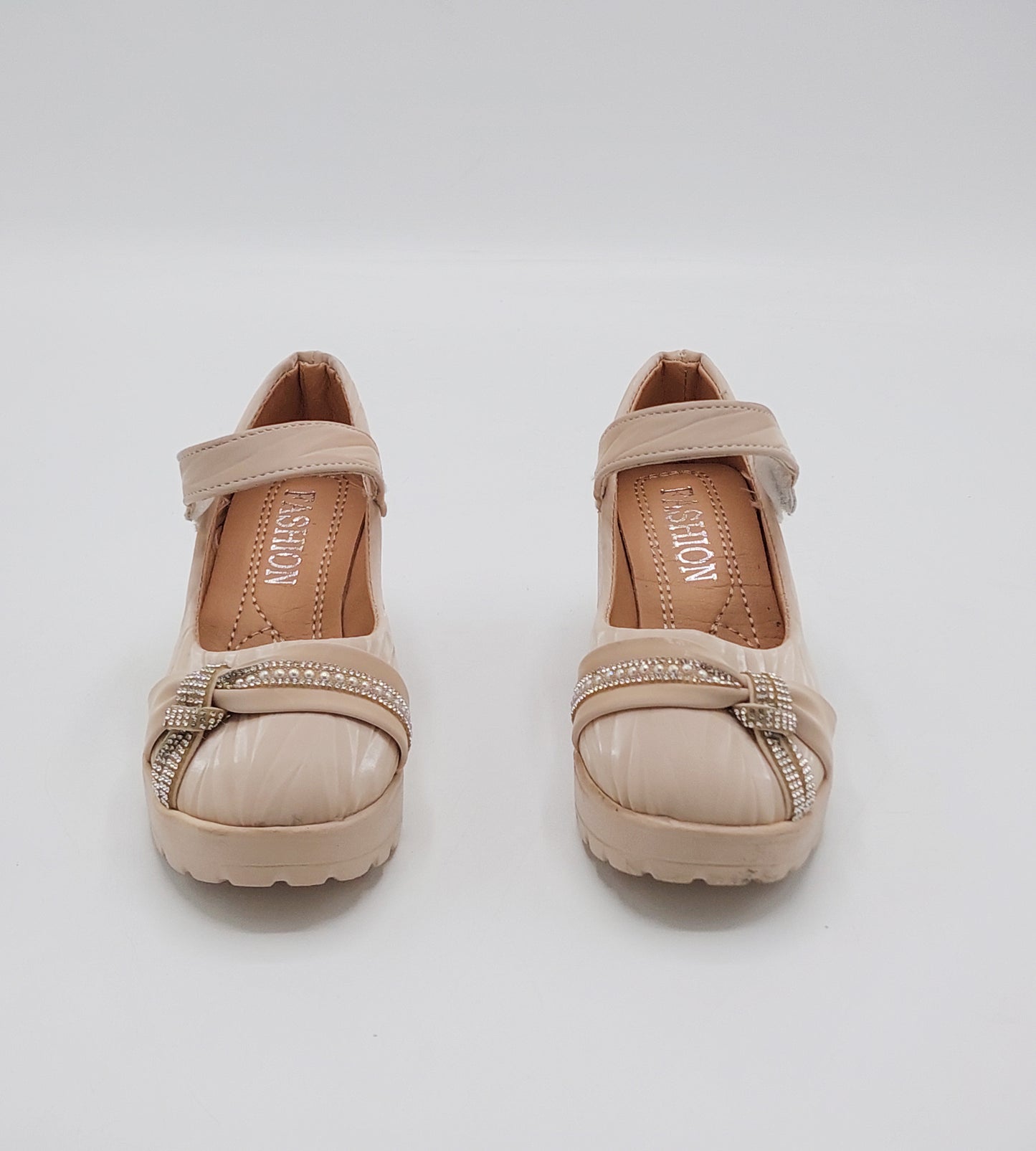 Light Weight Fancy Pumps for Kids Girls - LG777 (Biege)