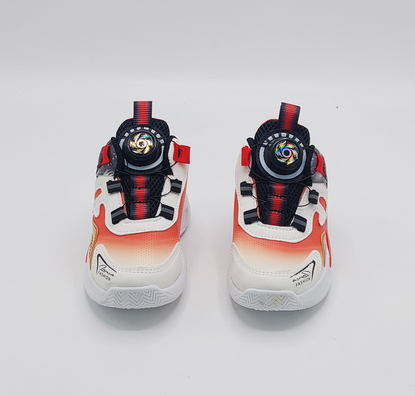 Premium Quality Kids Sneakers With Autolcae Design Easy to Wear Shoes for Kids - PA518 (Black)