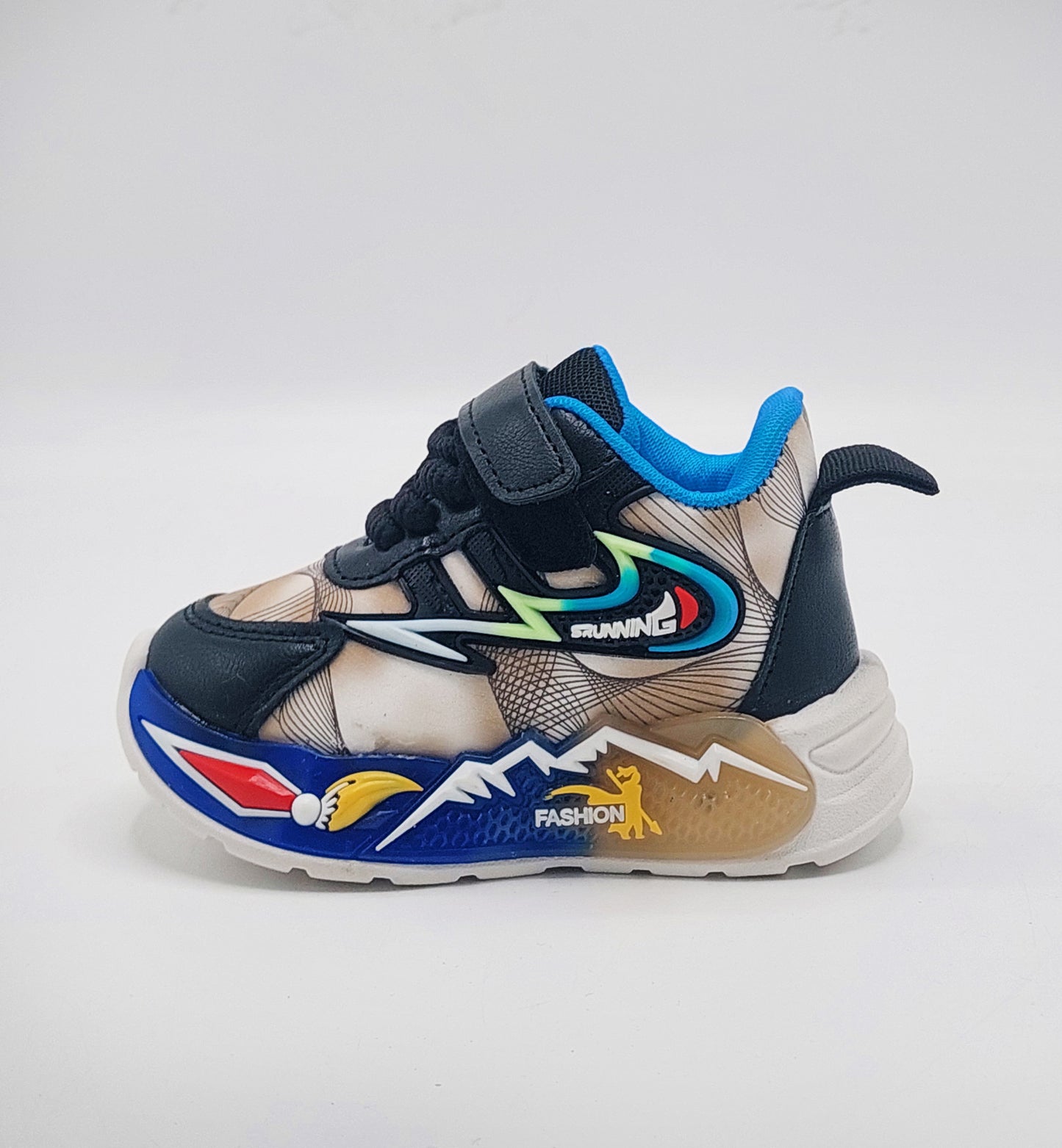 Lights In Sole Trendy Look Premium Quality Sneakers For Boys And Girls - YD5 (Beige)