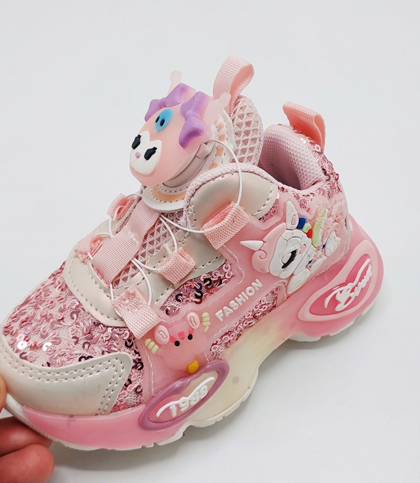 Soft Sole Trendy Look Cute Design With Autolace Sneakers For Girls Kid's - PA537