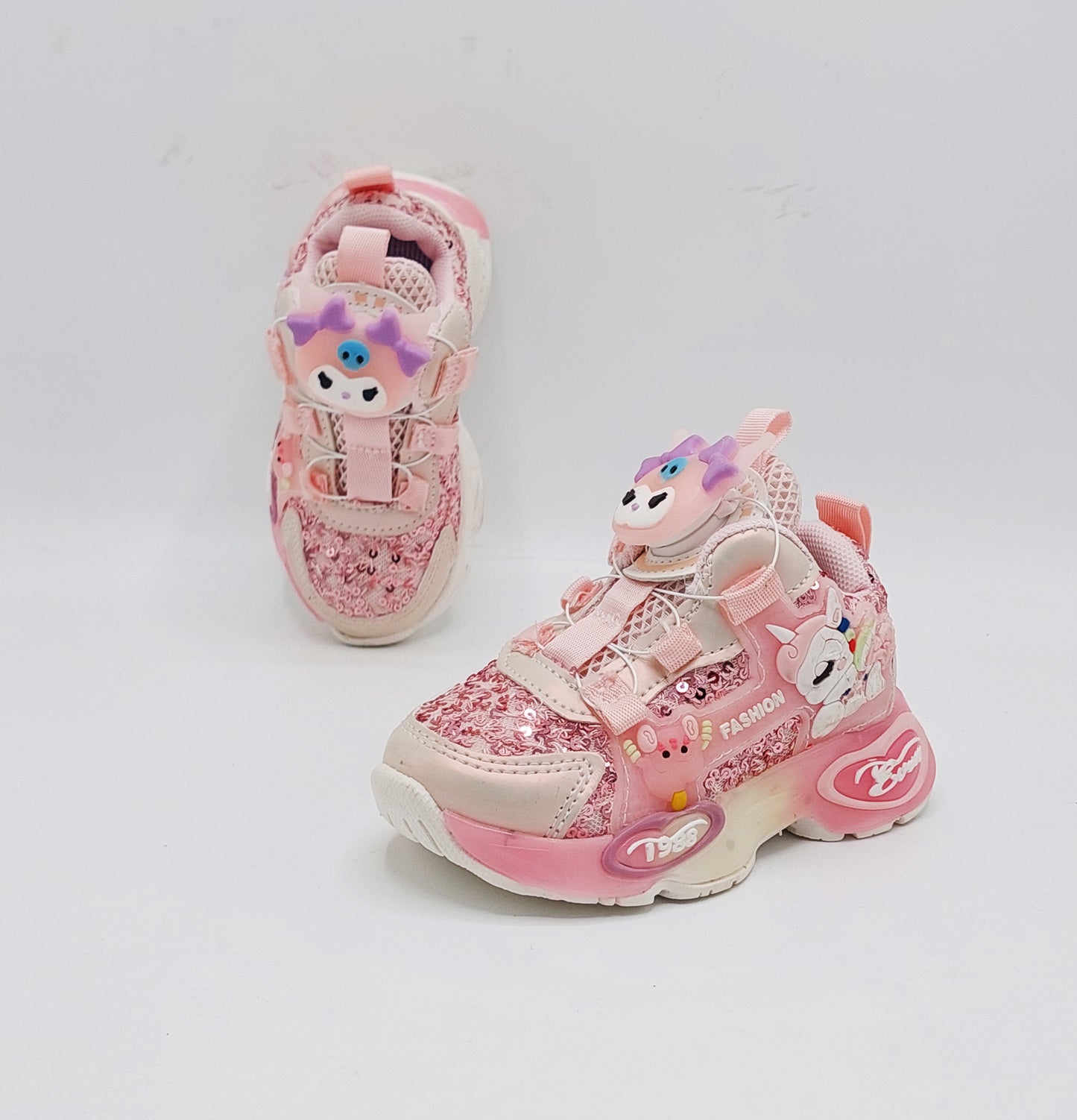 Soft Sole Trendy Look Cute Design With Autolace Sneakers For Girls Kid's - PA537