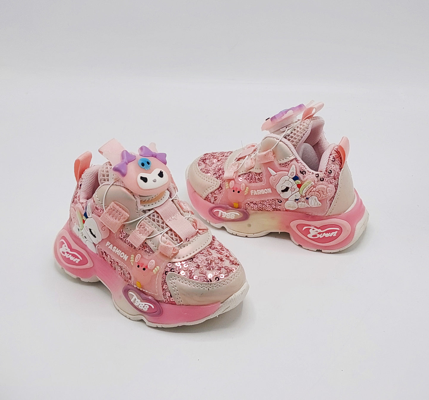 Soft Sole Trendy Look Cute Design With Autolace Sneakers For Girls Kid's - PA537