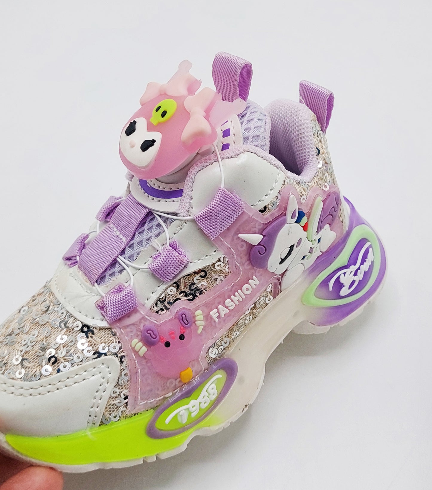 Soft Sole Trendy Look Cute Design With Autolace Sneakers For Girls Kid's - PA537