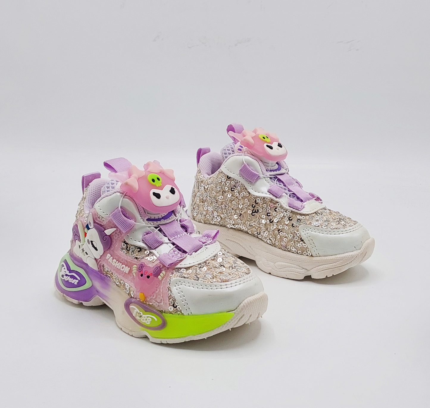 Soft Sole Trendy Look Cute Design With Autolace Sneakers For Girls Kid's - PA537
