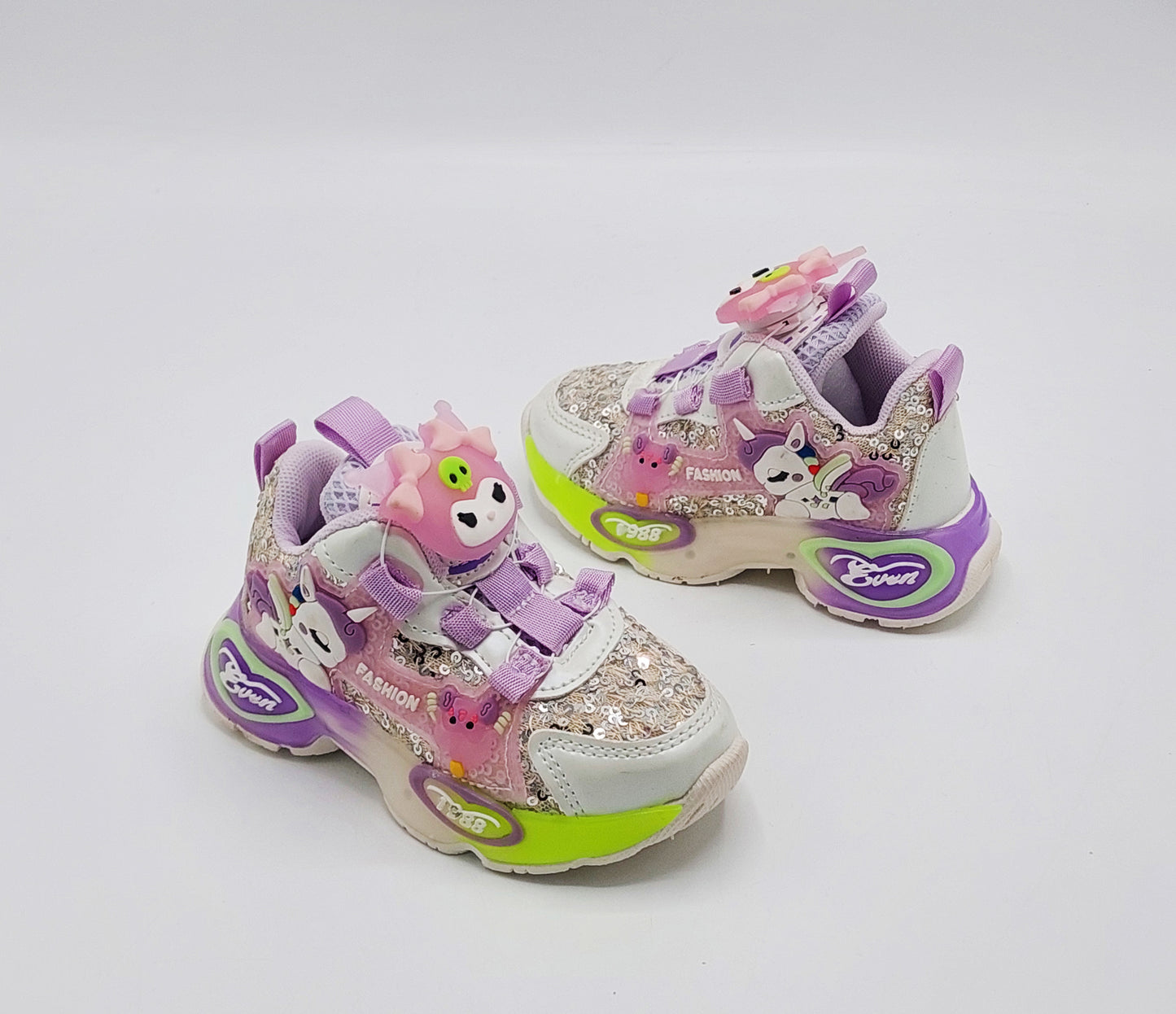 Soft Sole Trendy Look Cute Design With Autolace Sneakers For Girls Kid's - PA537