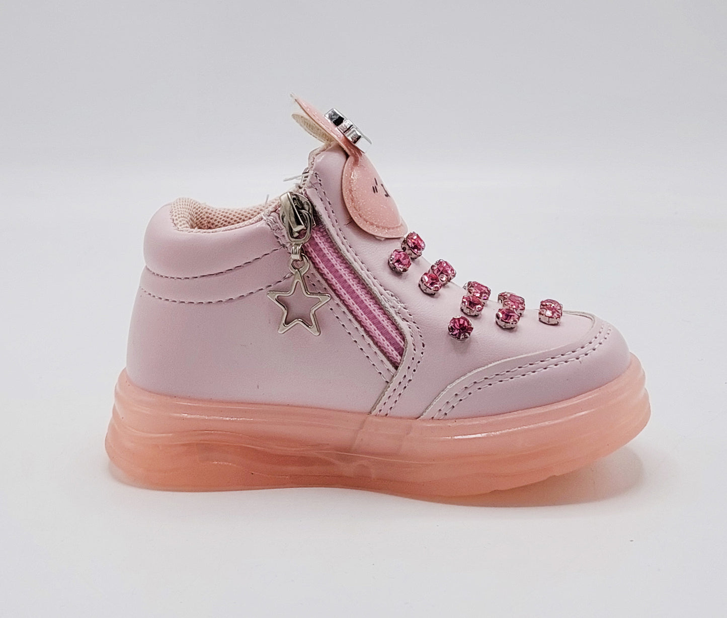 Kid's Beautiful Design Fancy Looking Shoes With Lights in Sole For Girls - ABB407