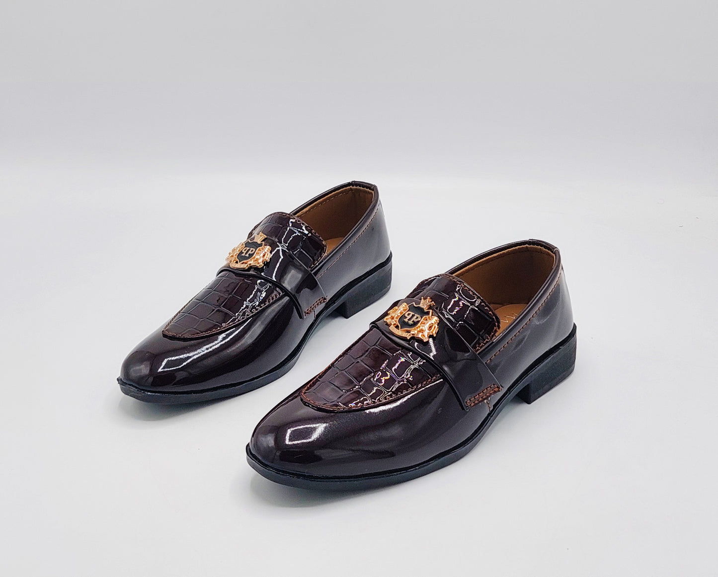 Kid's Premium Quality Formal Shoes - SFW56 (Dark Brown)