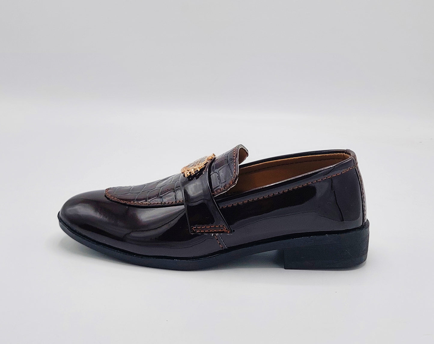 Kid's Premium Quality Formal Shoes - SFW56 (Dark Brown)