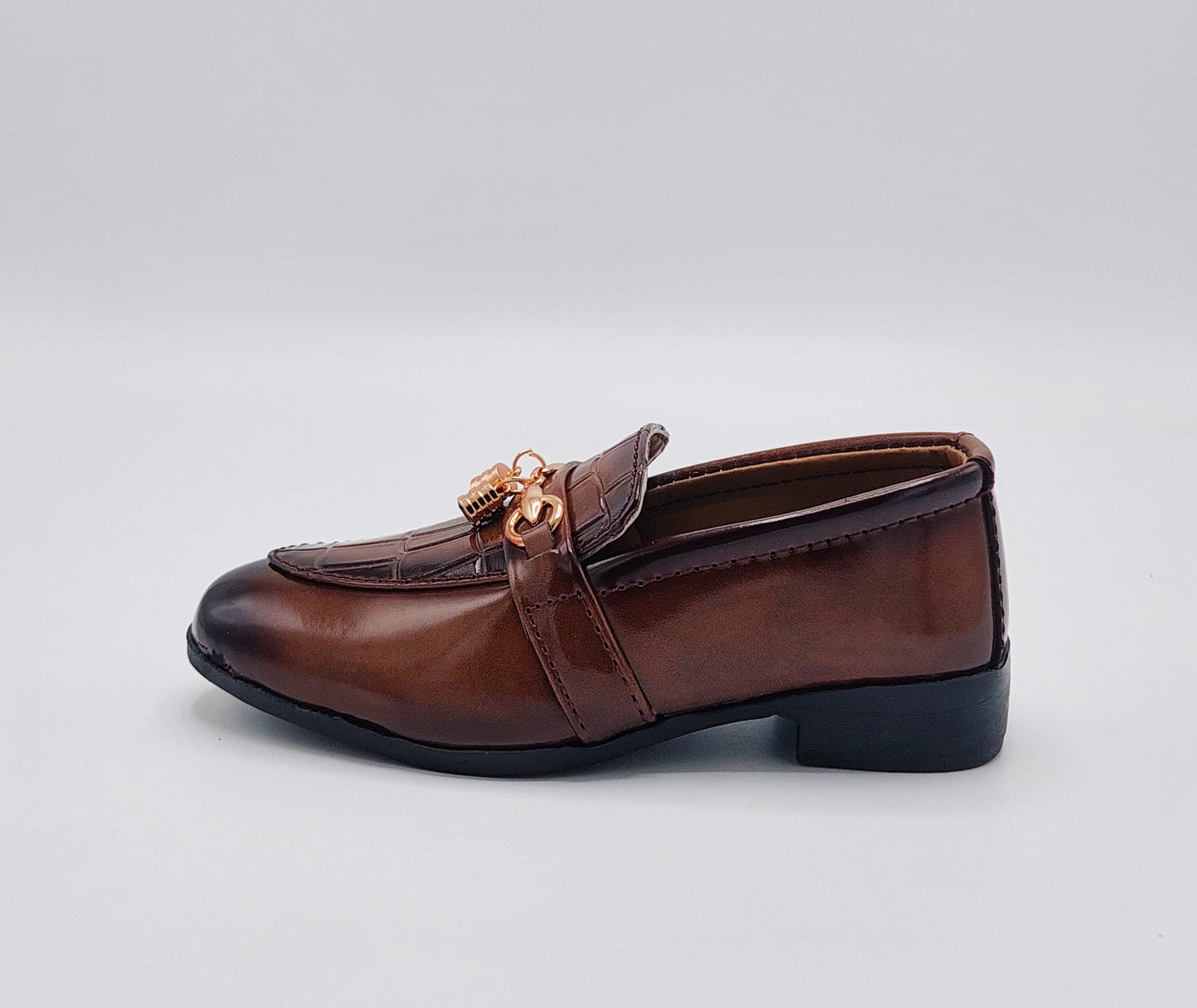 Kid's Premium Quality Formal Shoes - SFW73 (Dark Brown)