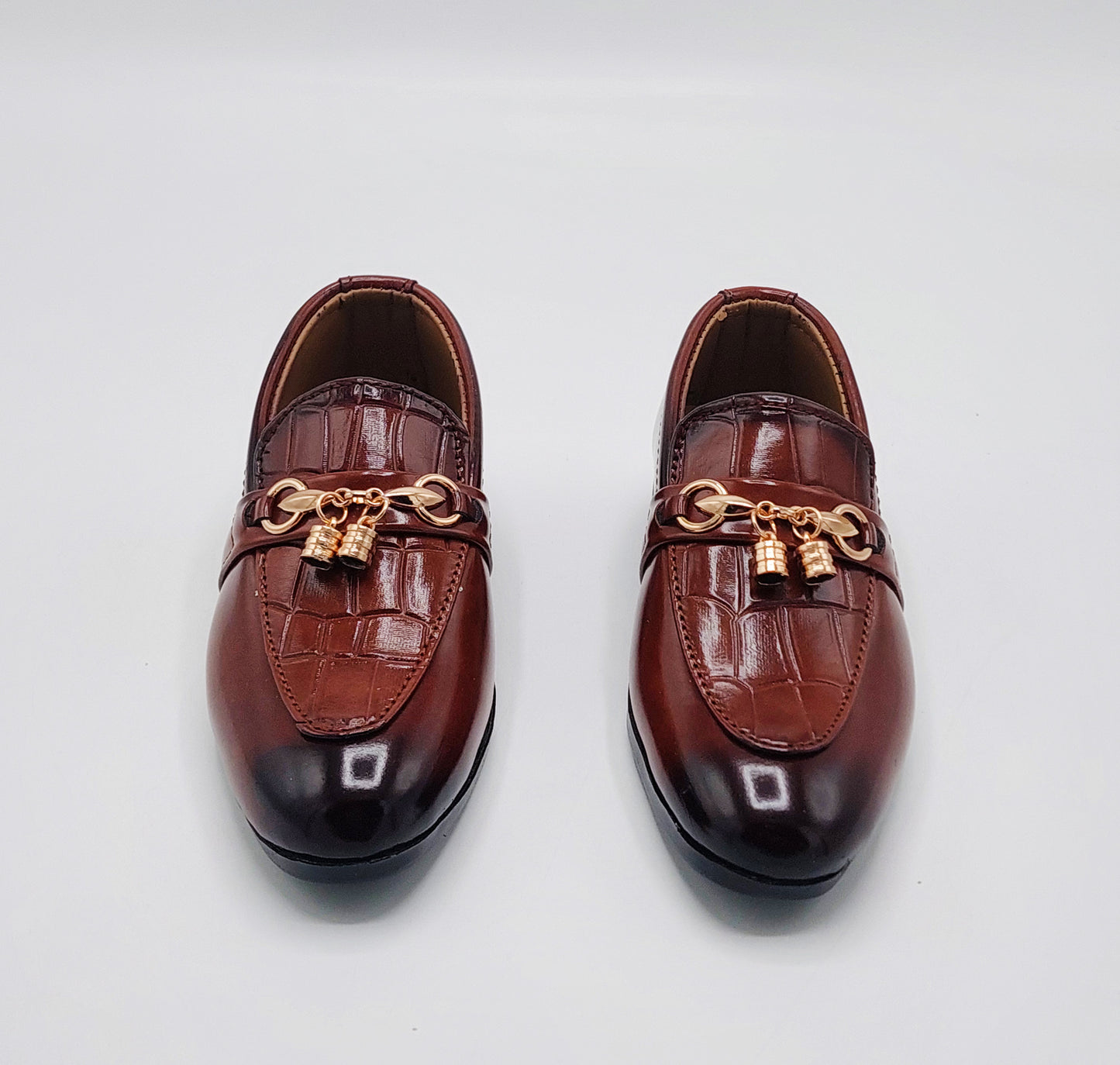 Kid's Premium Quality Formal Shoes - SFW73 (Brown)