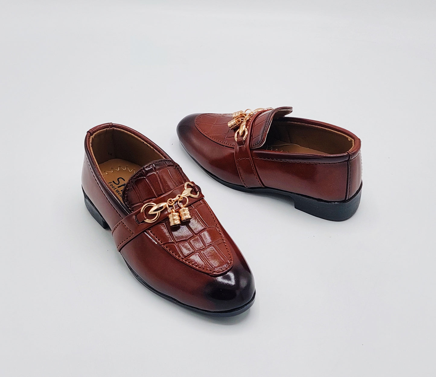 Kid's Premium Quality Formal Shoes - SFW73 (Brown)