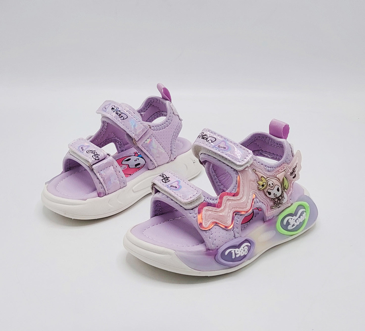 Lights in sole Cute Design Sandals for Kids Girls - D08
