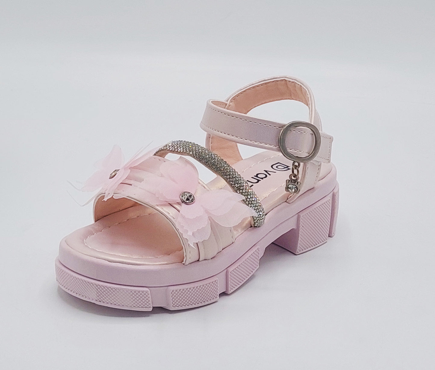Premium Quality Fancy Sandal's With Heels For Kid's Girl's - 550 (Pink)