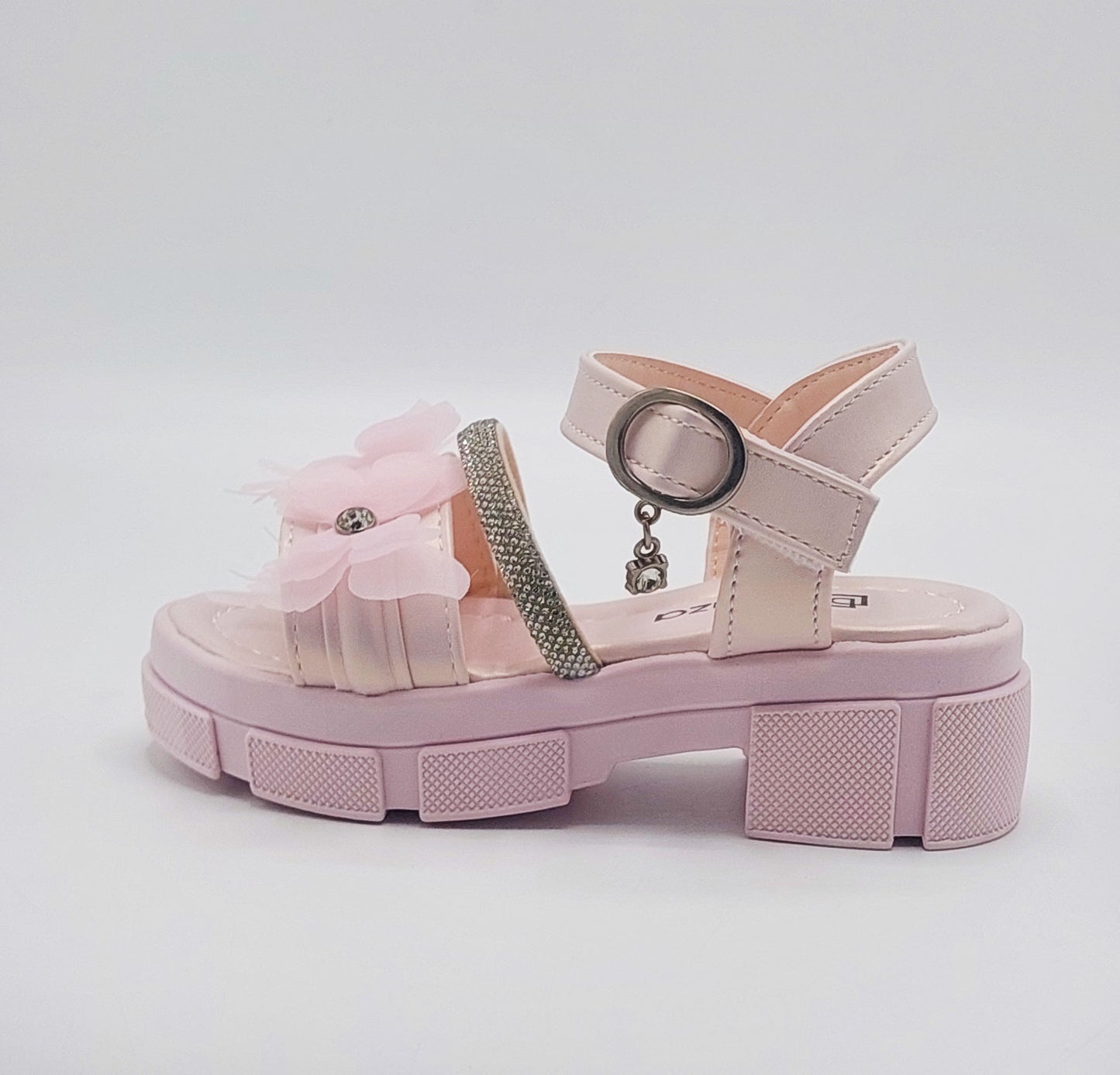 Premium Quality Fancy Sandal's With Heels For Kid's Girl's - 550 (Pink)