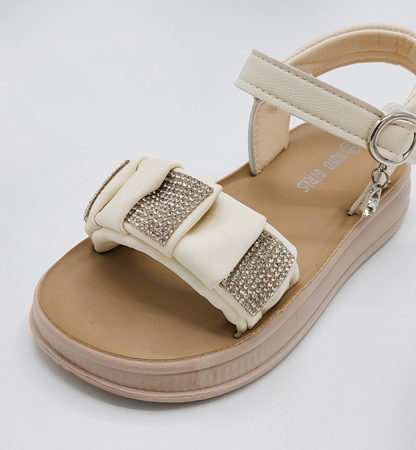 Girl's Beautiful Design Fancy Sandals - RJ09 (Beige)