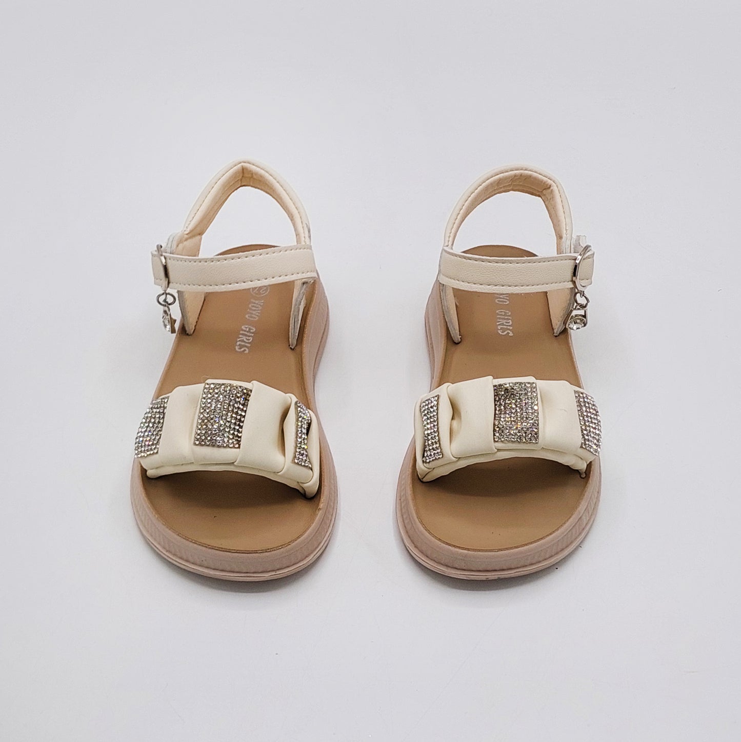 Girl's Beautiful Design Fancy Sandals - RJ09 (Beige)
