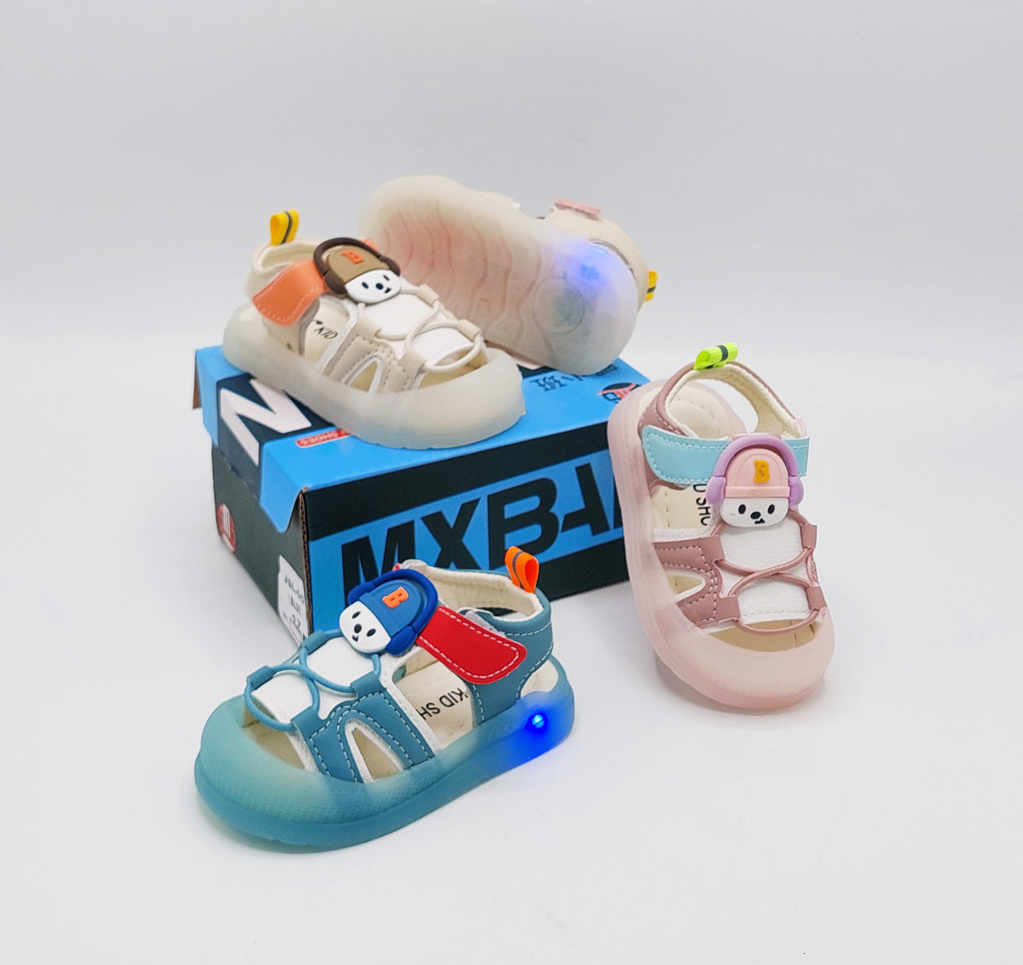 Lights in sole cute design sandals for kids - JSL01