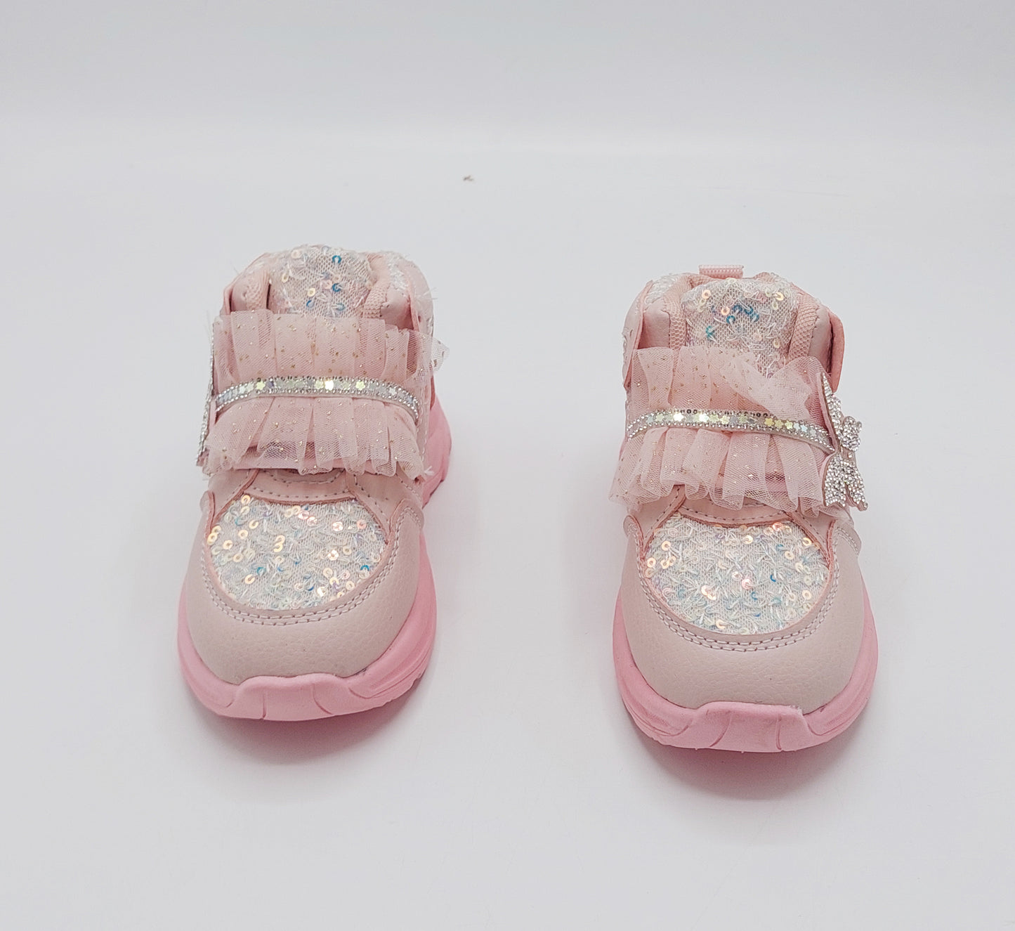 Girl's Fancy Look Sneakers for Kids - ST95 (Pink)