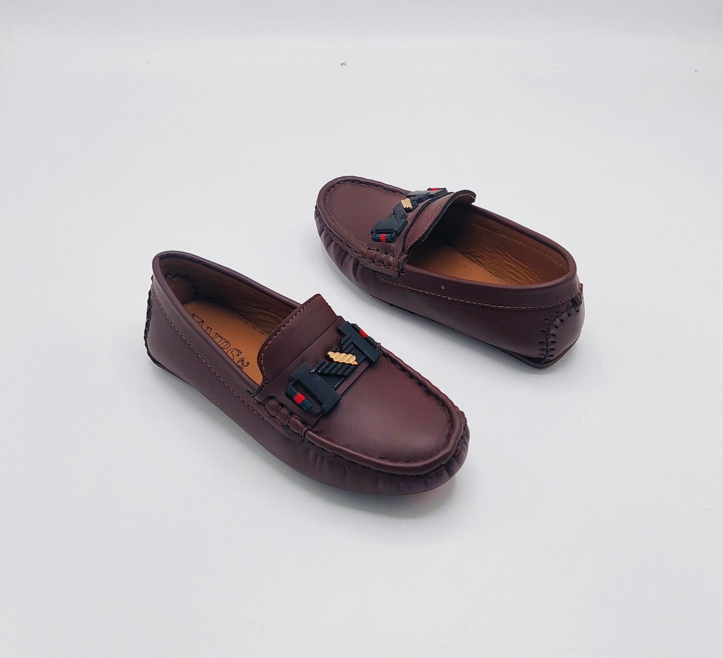 Premium Quality Classical Loafers for Kids - A6 (Brown)