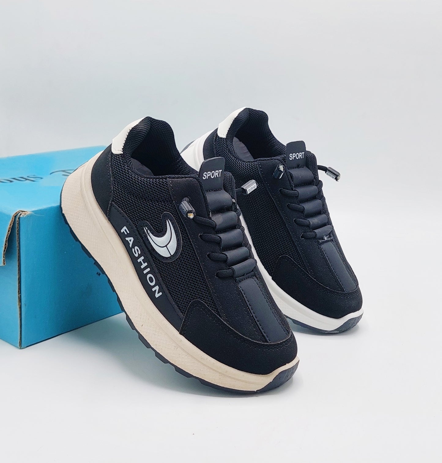 Premium Quality Sneakers For Boys - 89 (Black)