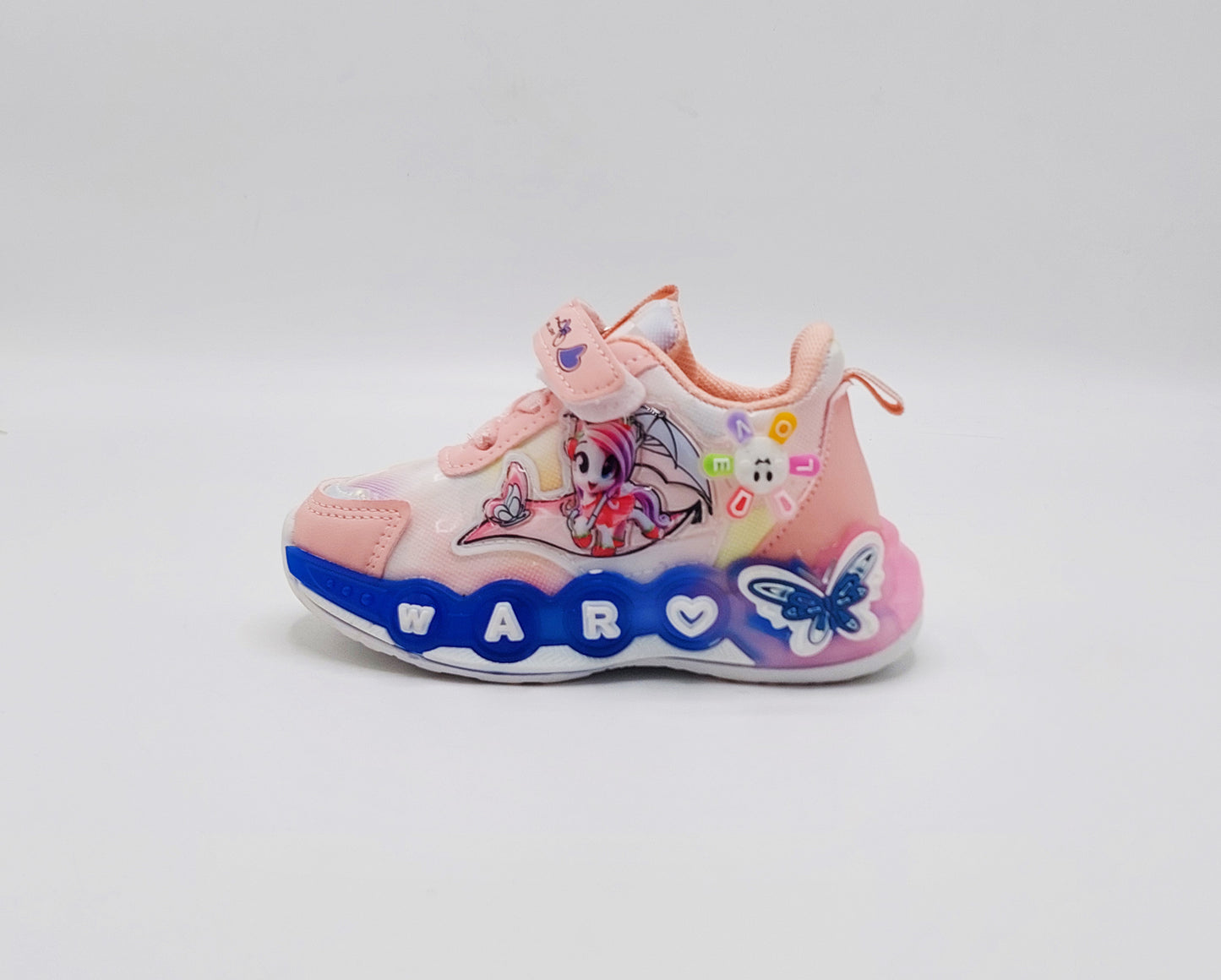 Trendy Looking Sneakers With LED Sole For Girls - KM1 (Pink)