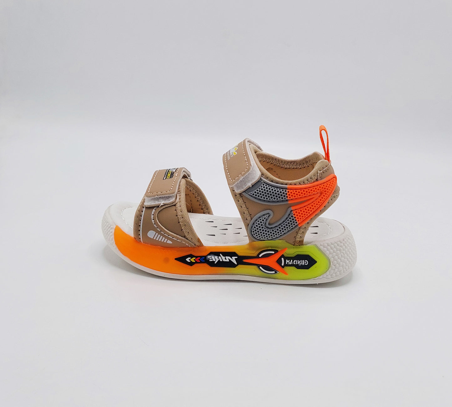 Trendy Looking Sandals with LED Sole for Boys - UN17 (Brown)