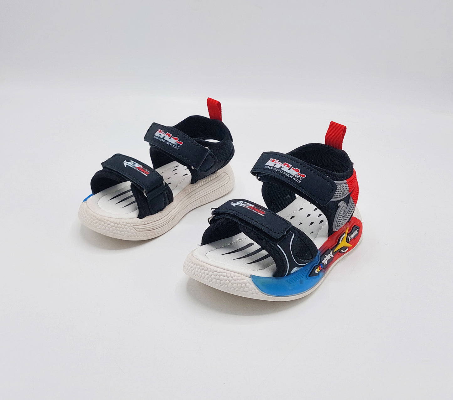 Trendy Looking Sandals with LED Sole for Boys - UN17 (Black)