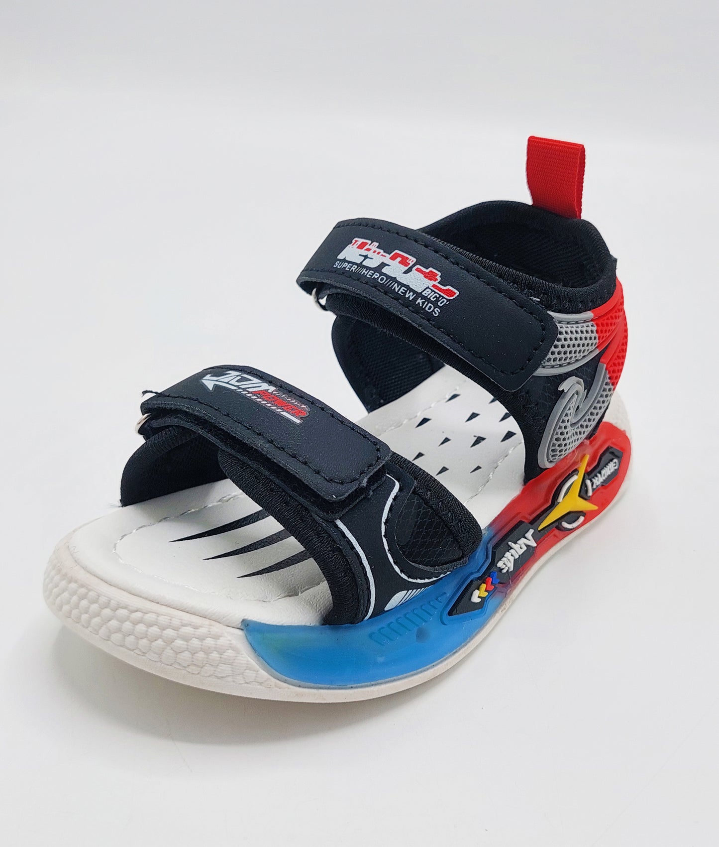 Trendy Looking Sandals with LED Sole for Boys - UN17 (Black)