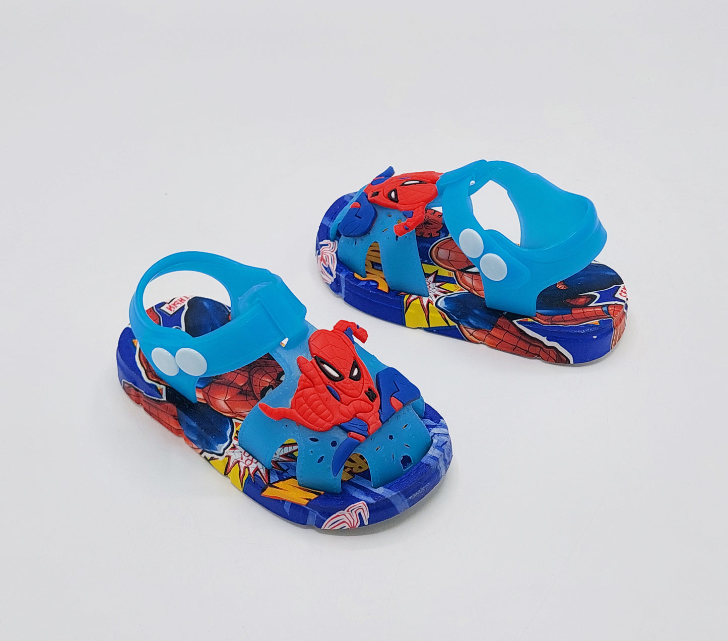 Soft Sole Spiderman Theme Sandals for Kids - 2181 (Blue)