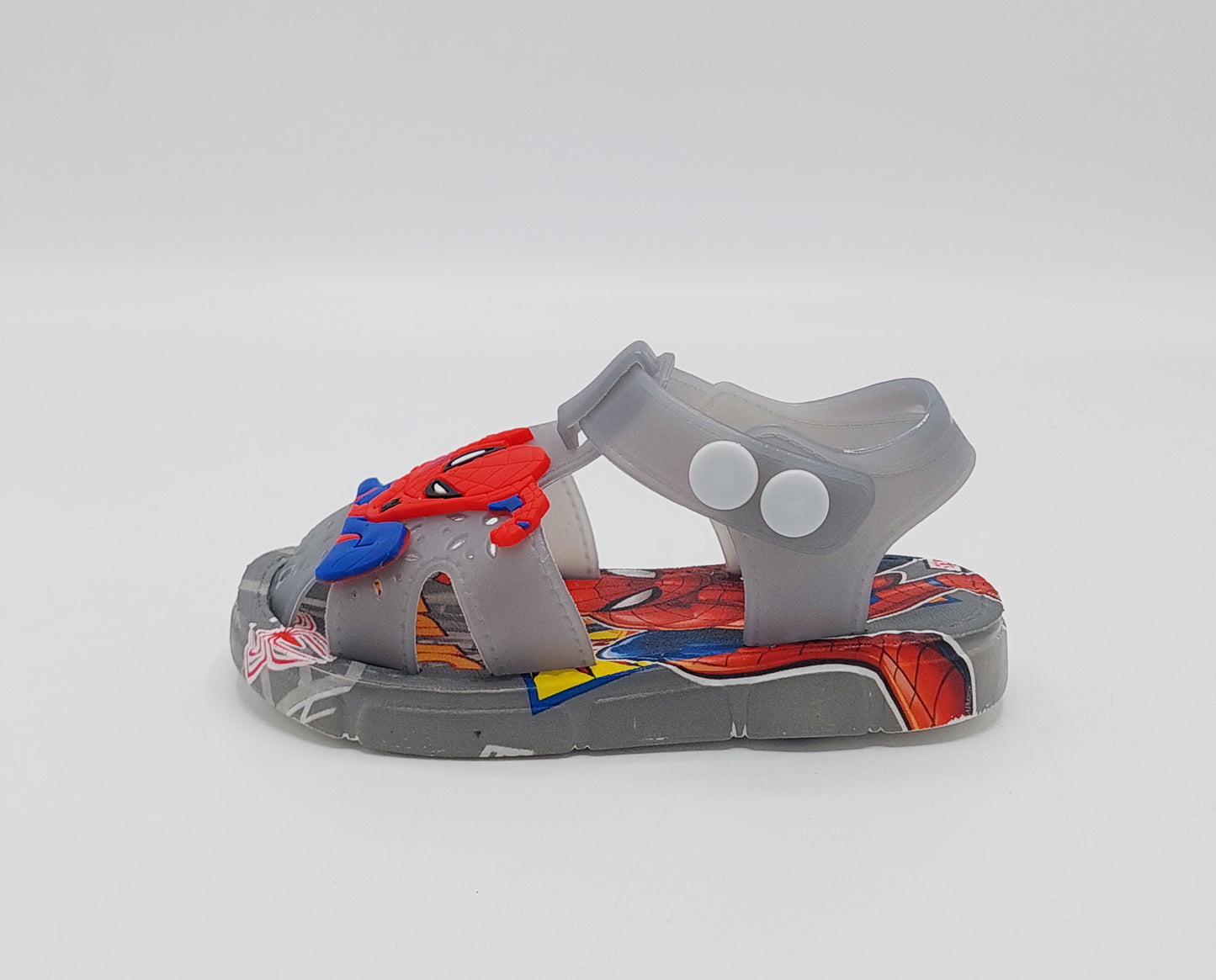 Soft Sole Spiderman Theme Sandals for Kids - 2181 (Gray)