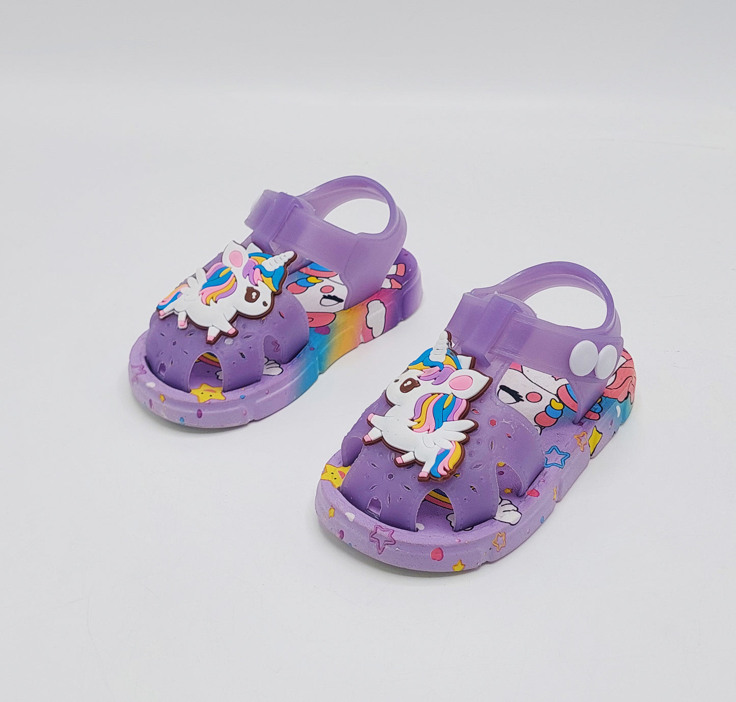Soft Sole Unicorn Theme Sandals for Kids - 2183 (Purple)