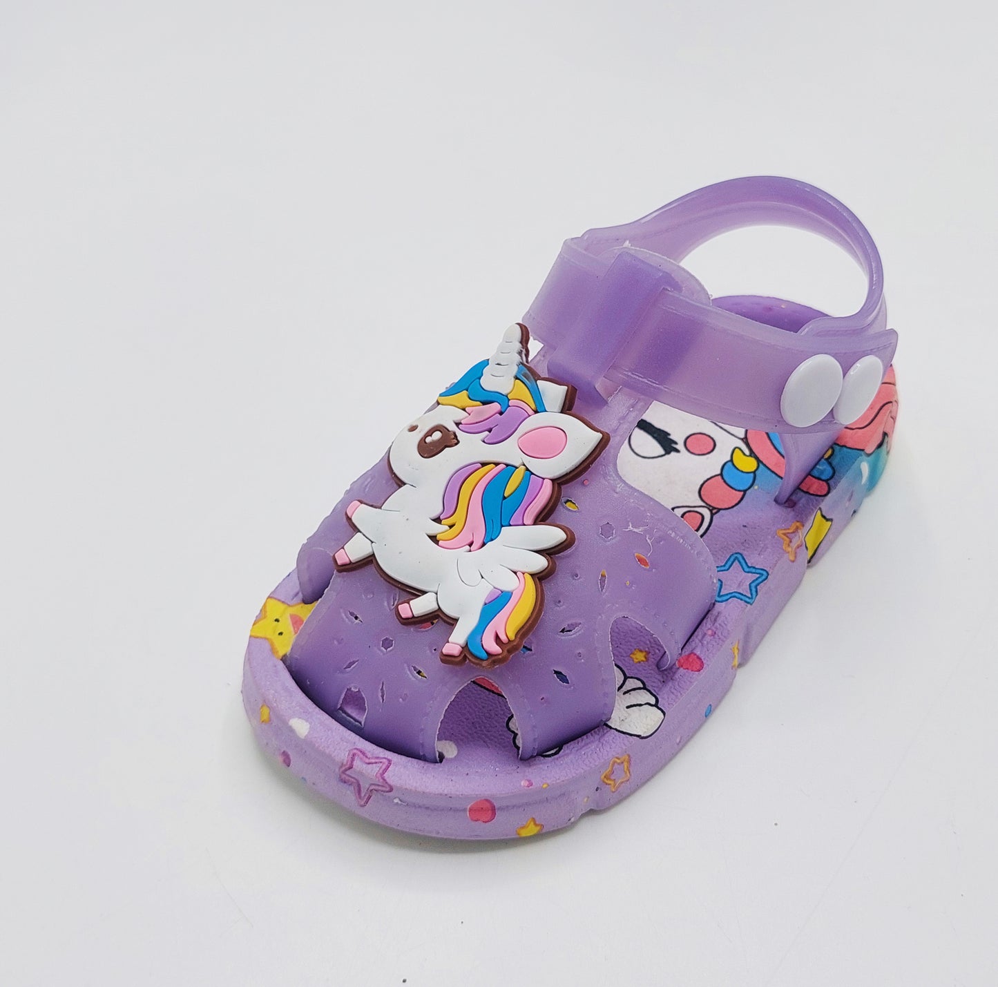 Soft Sole Unicorn Theme Sandals for Kids - 2183 (Purple)