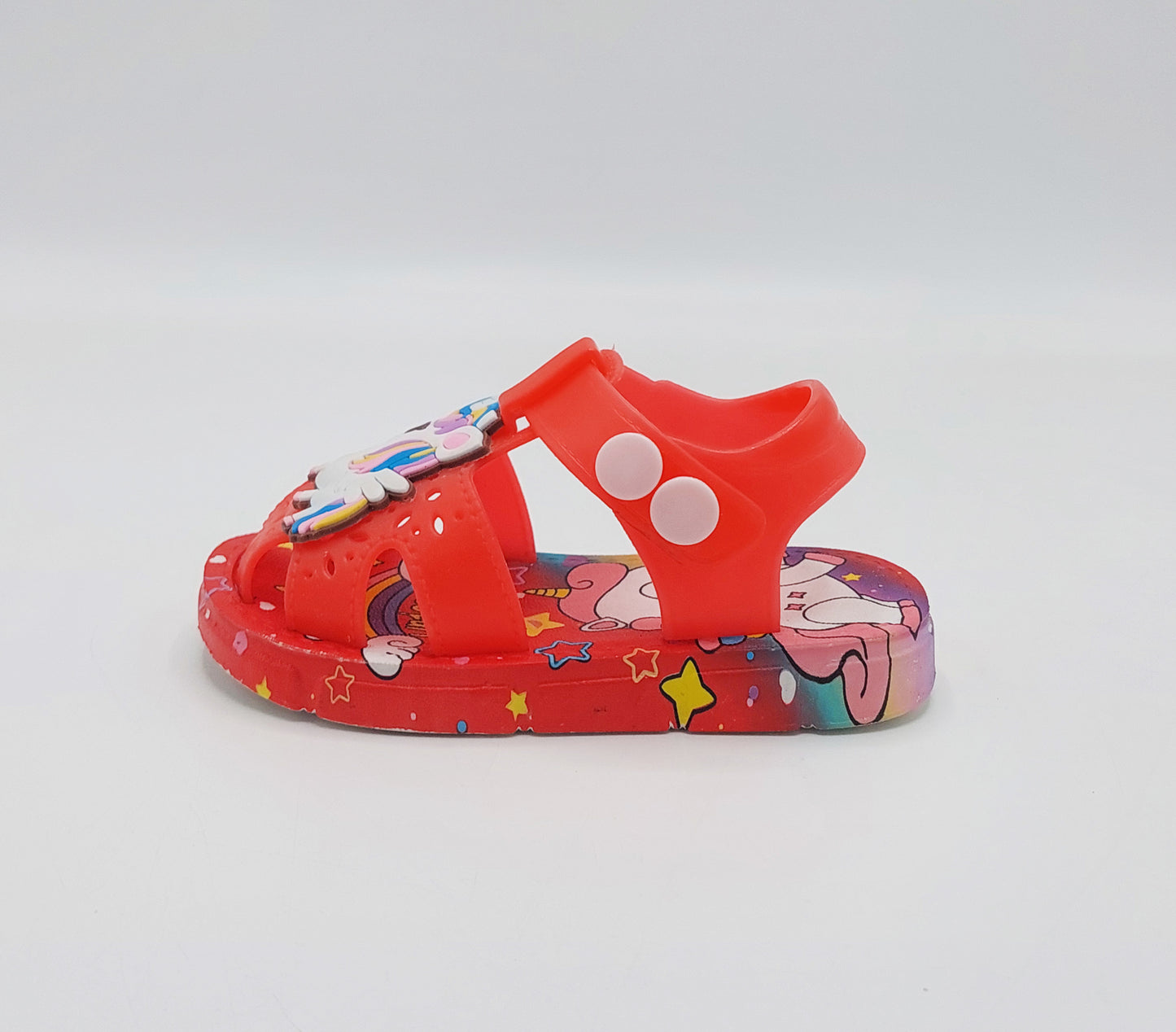Soft Sole Unicorn Theme Sandals for Kids - 2183 (RED)
