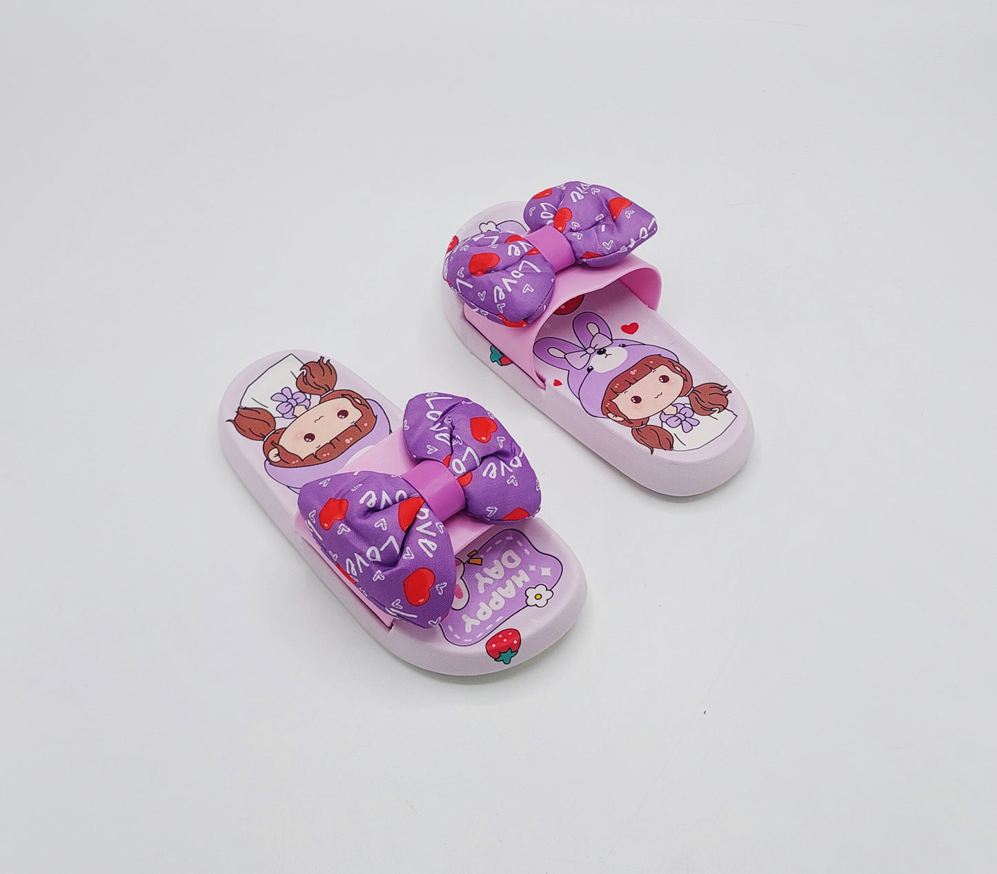 Trendy Looking Bow Slippers for Girls - 22022 (Purple)