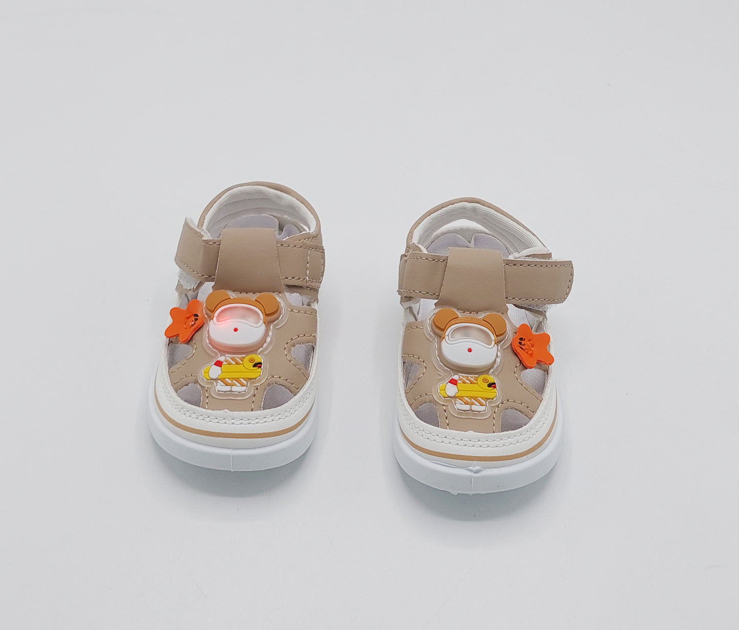 Touch Lights Cute Design Sandals for Kids - GL10 (Beige)