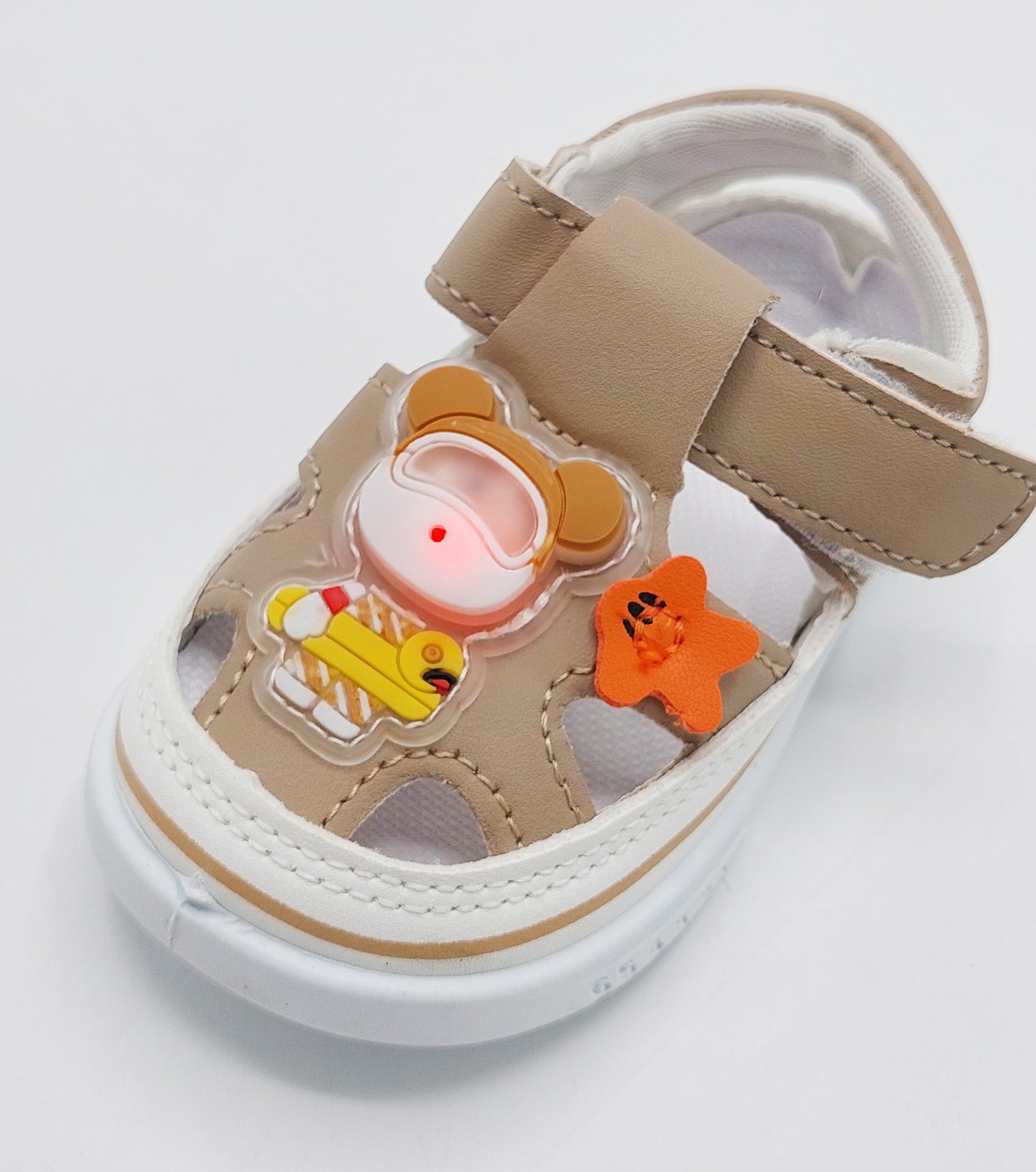 Touch Lights Cute Design Sandals for Kids - GL10 (Beige)