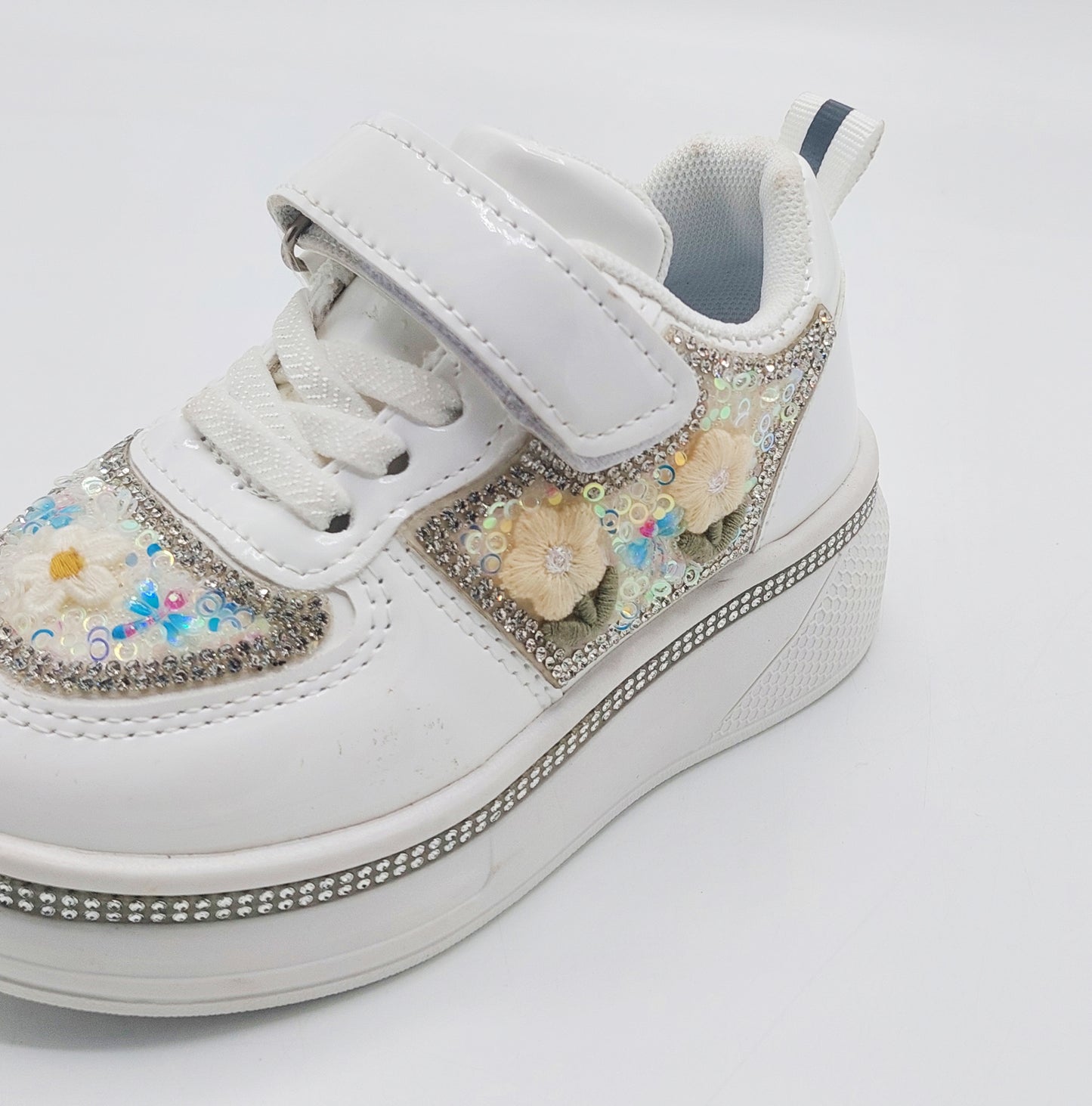 Girls Fancy Look Soft Sneakers for Kids - FMJ215 (White)