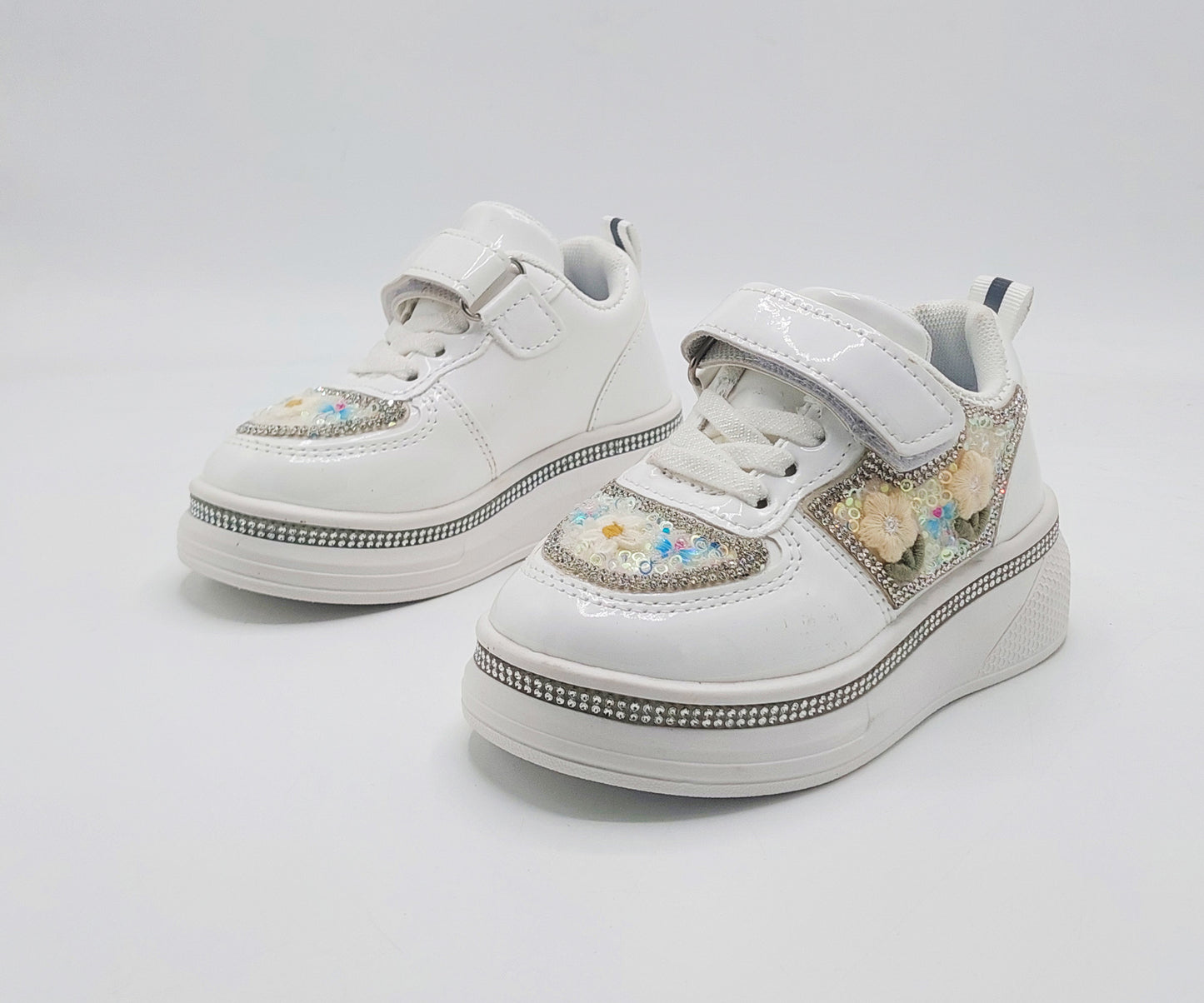 Girls Fancy Look Soft Sneakers for Kids - FMJ215 (White)