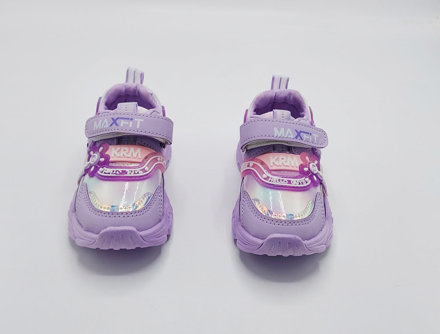 Lights in Sole Cute Design Sneakers for Kids Girls - QK223 (Purple)