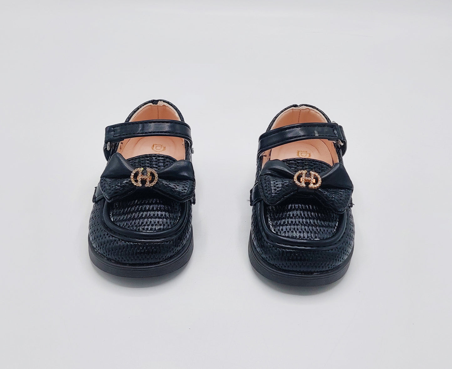 Kids Soft Sole Fancy Pumps - YK19 (Black)