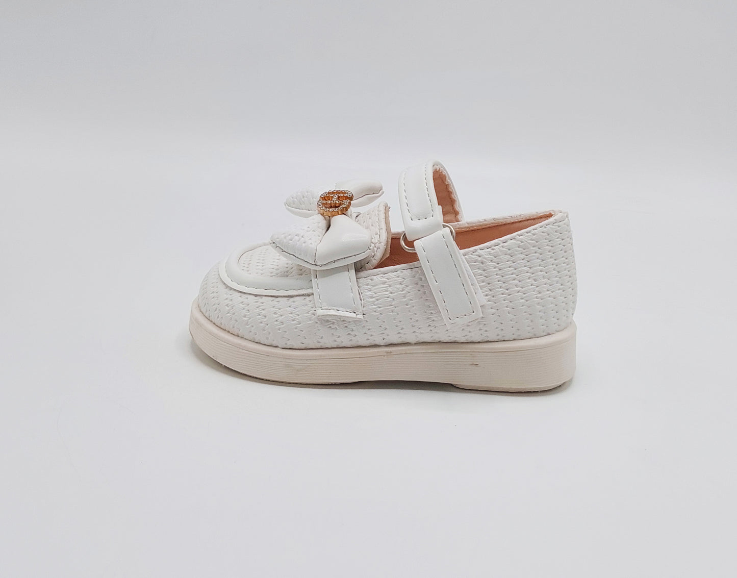 Kids Soft Sole Fancy Pumps - YK19 (White)