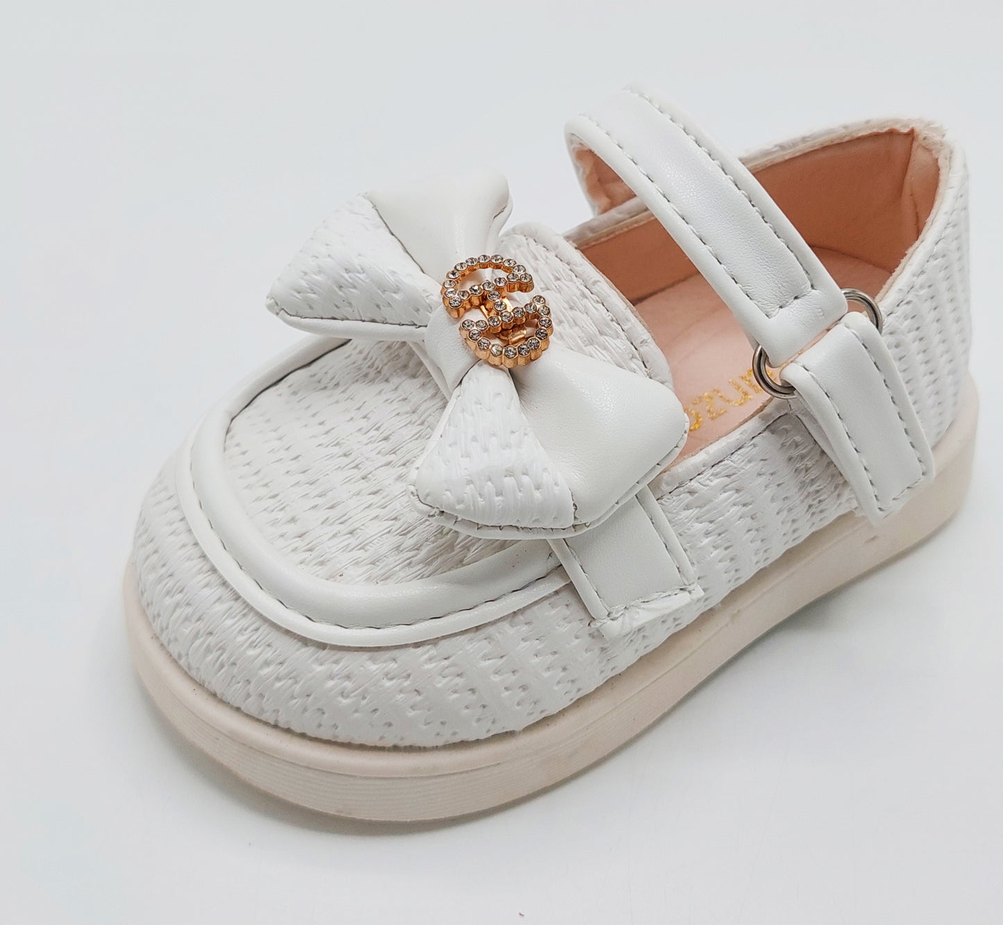 Kids Soft Sole Fancy Pumps - YK19 (White)