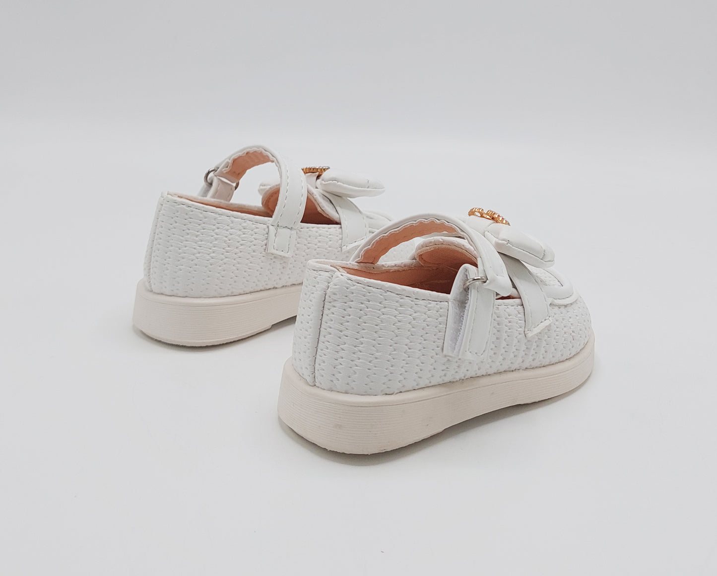 Kids Soft Sole Fancy Pumps - YK19 (White)