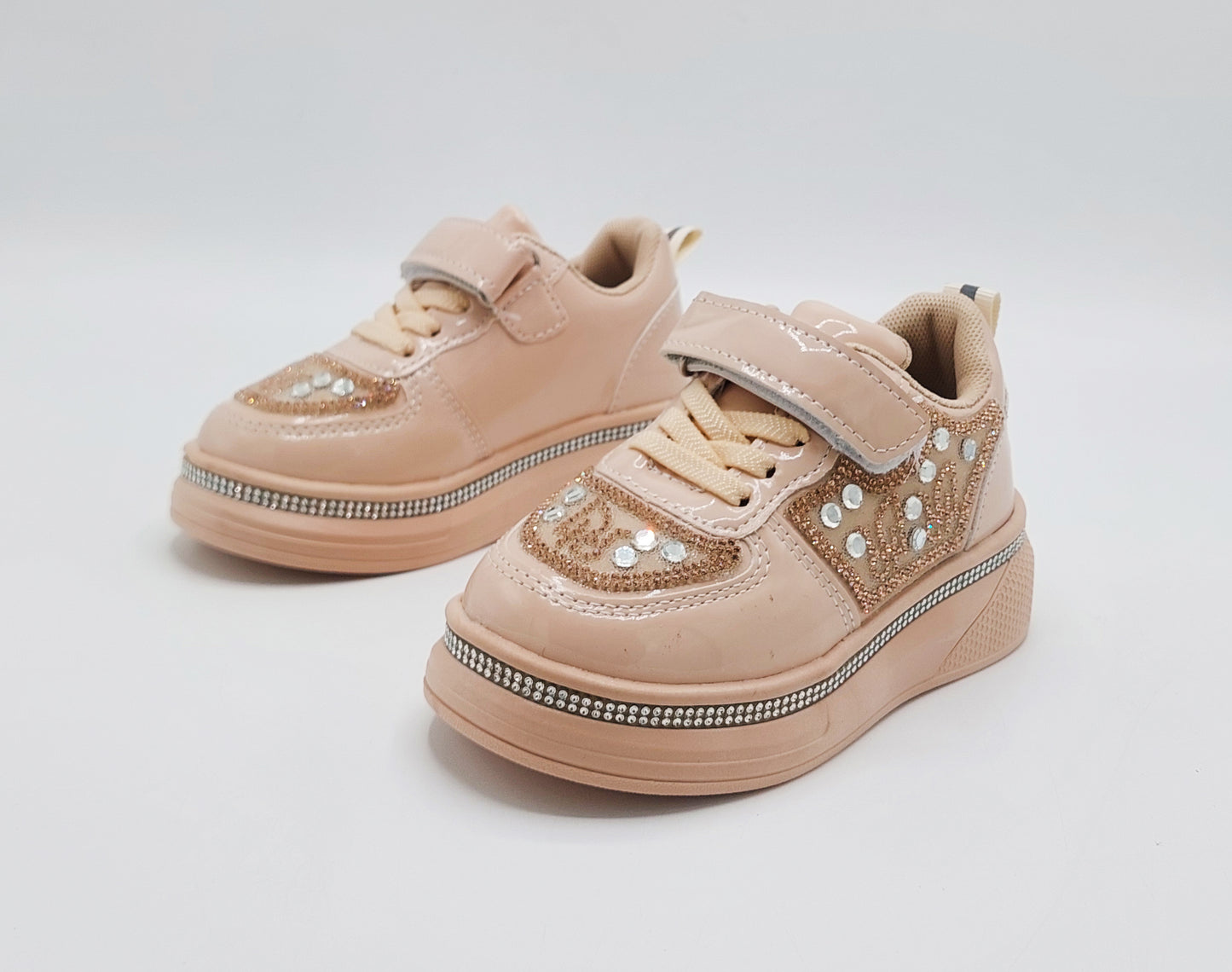 Girls Fancy Look Soft Sneakers for Kids - FMJ217 (Beige)
