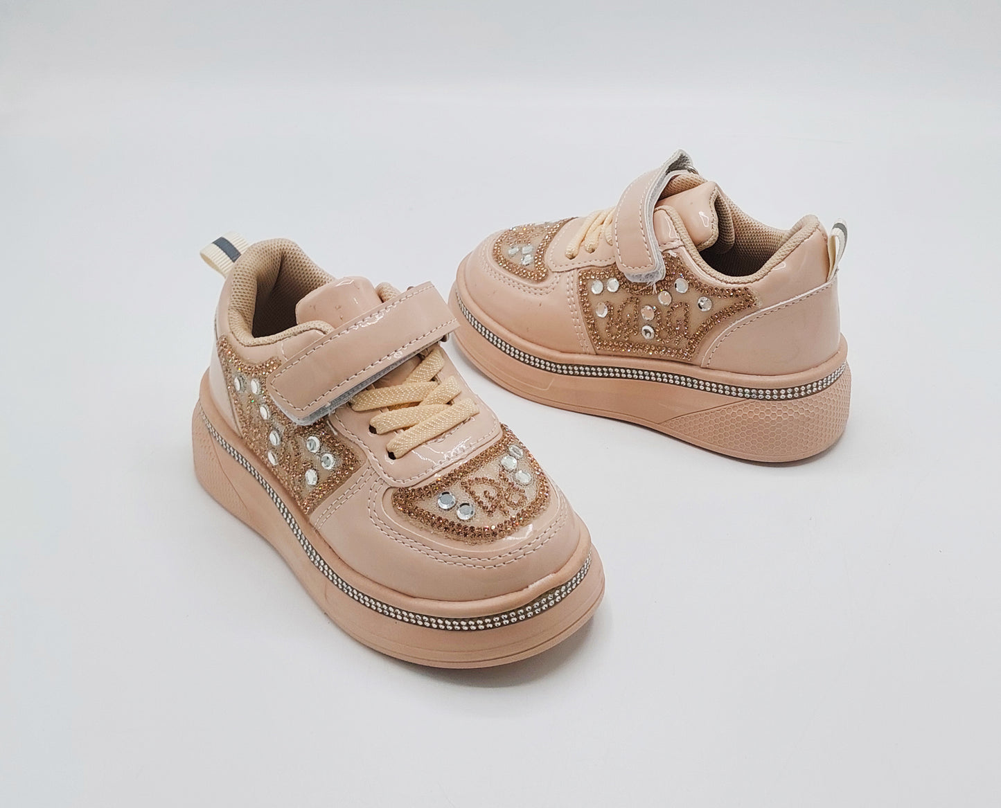 Girls Fancy Look Soft Sneakers for Kids - FMJ217 (Beige)