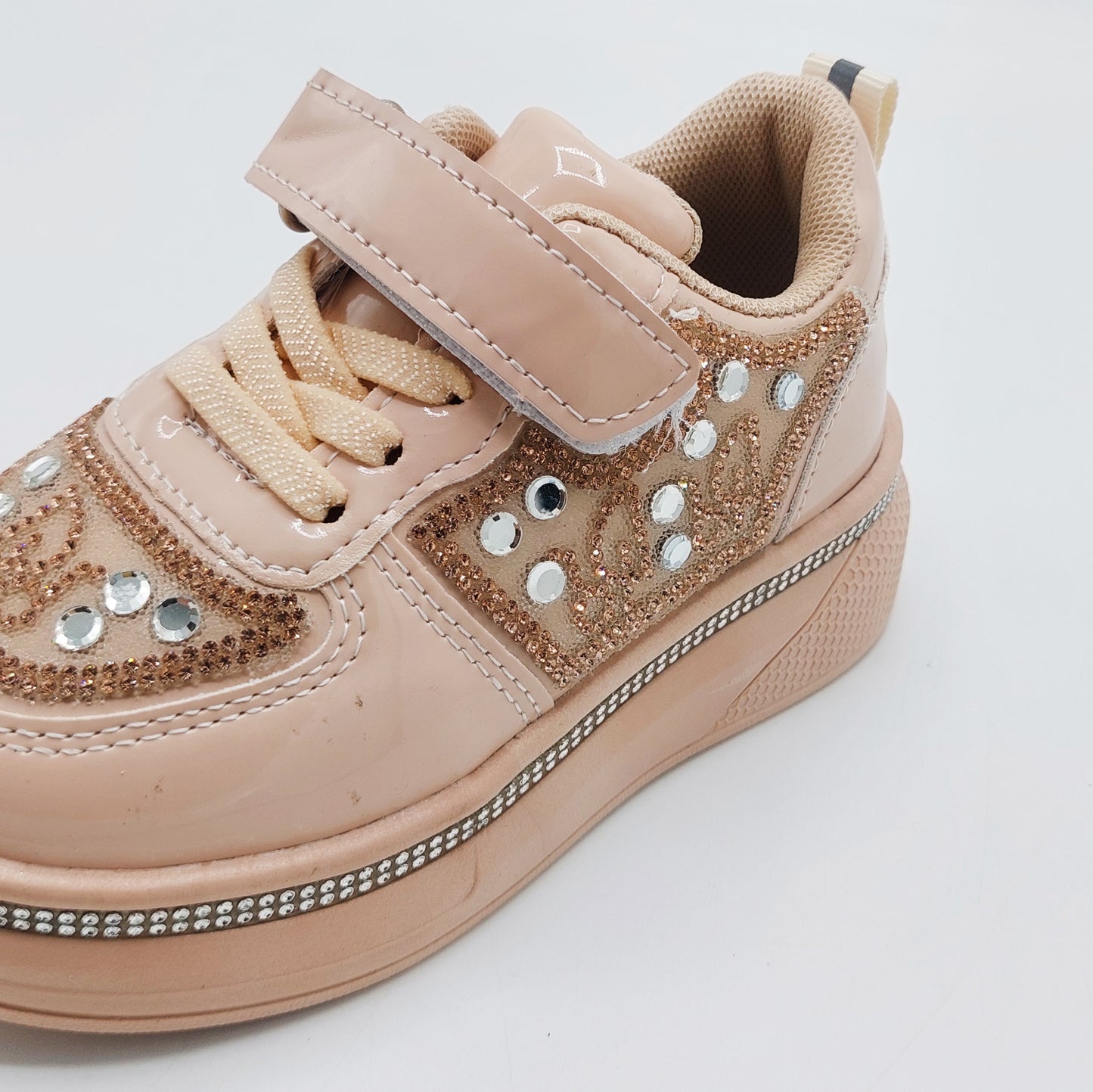 Girls Fancy Look Soft Sneakers for Kids - FMJ217 (Beige)