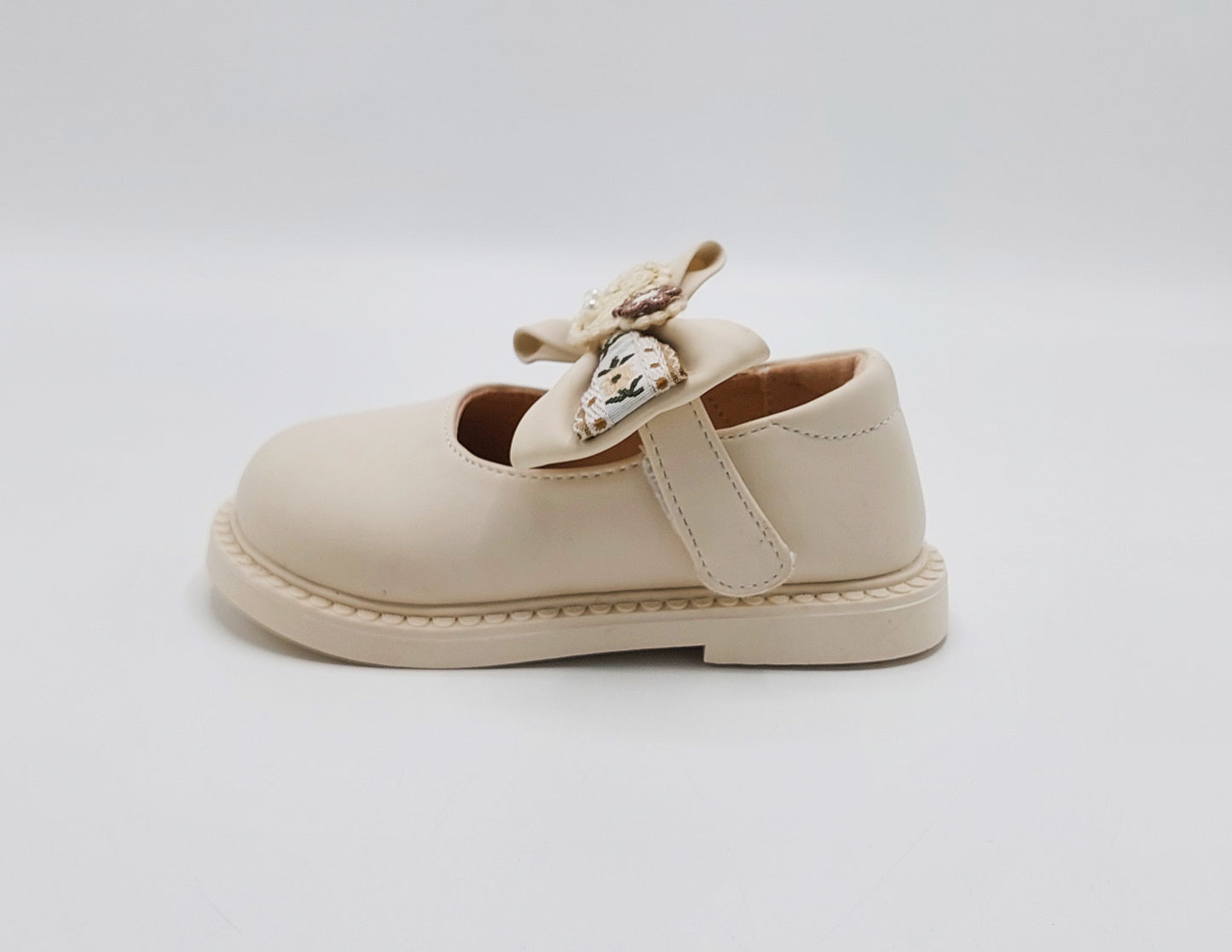 Kids Soft Sole Fancy Pumps - TZ01 (Beige)